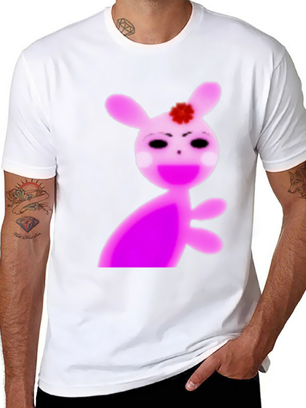 Creepy Cute Pink Bunny T-Shirt