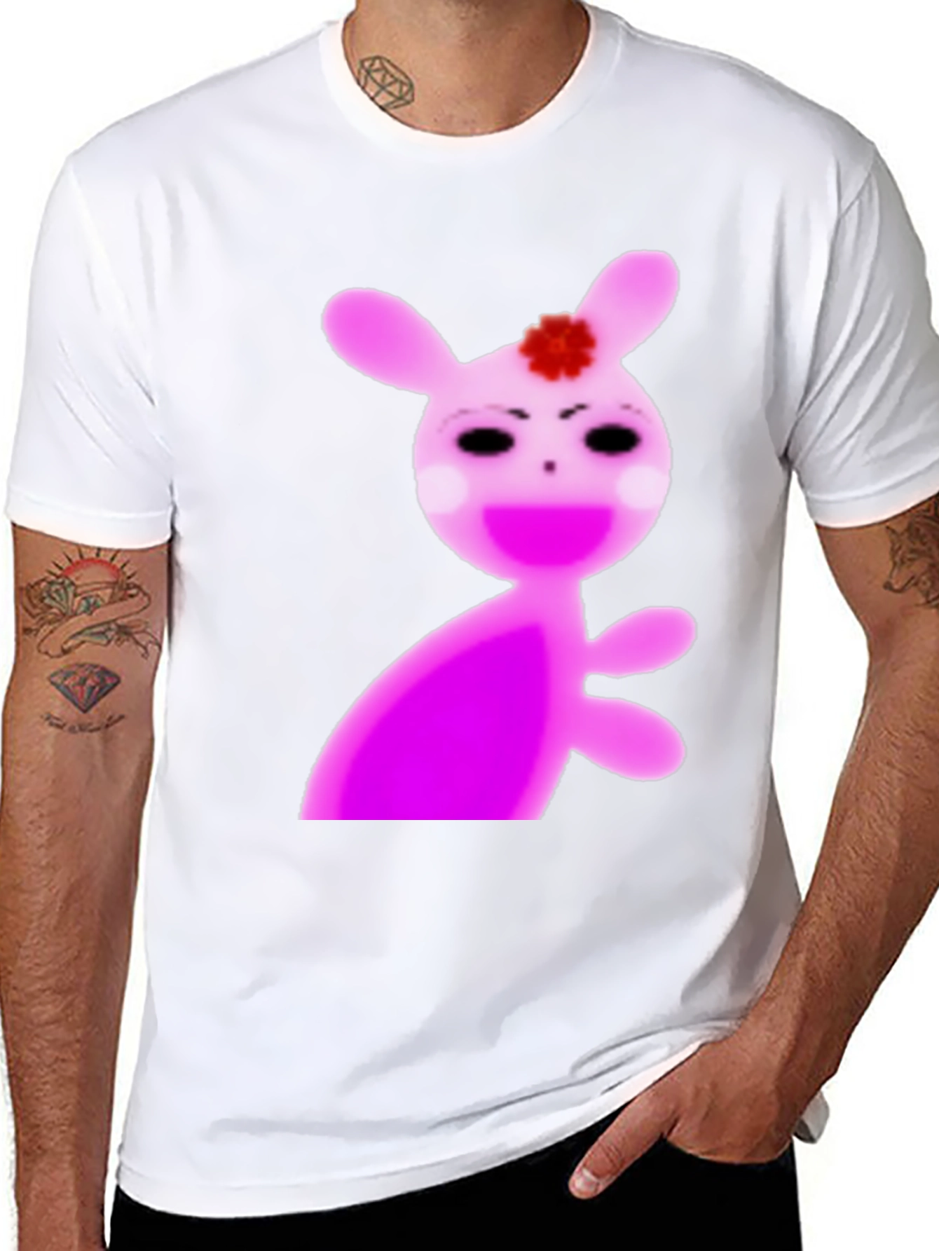 Creepy Cute Pink Bunny T-Shirt