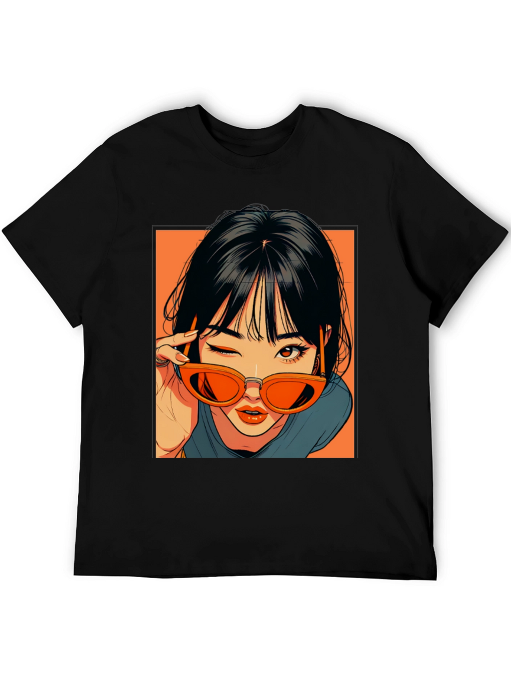 Anime Girl Graphic Tee - Retro Style