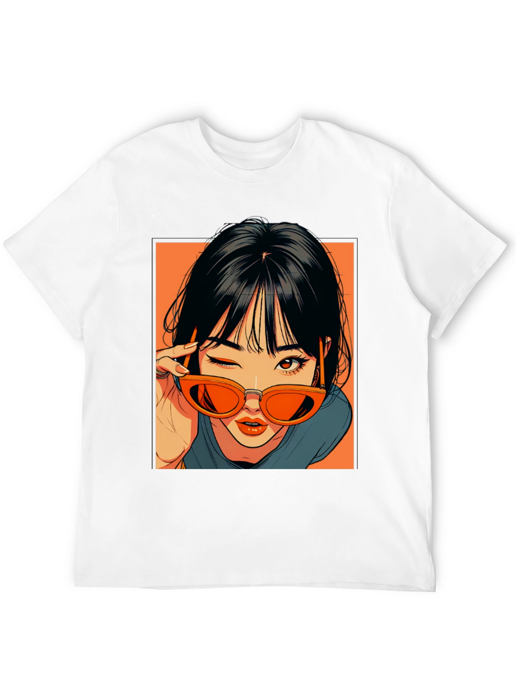 Anime Girl Graphic Tee - Retro Style