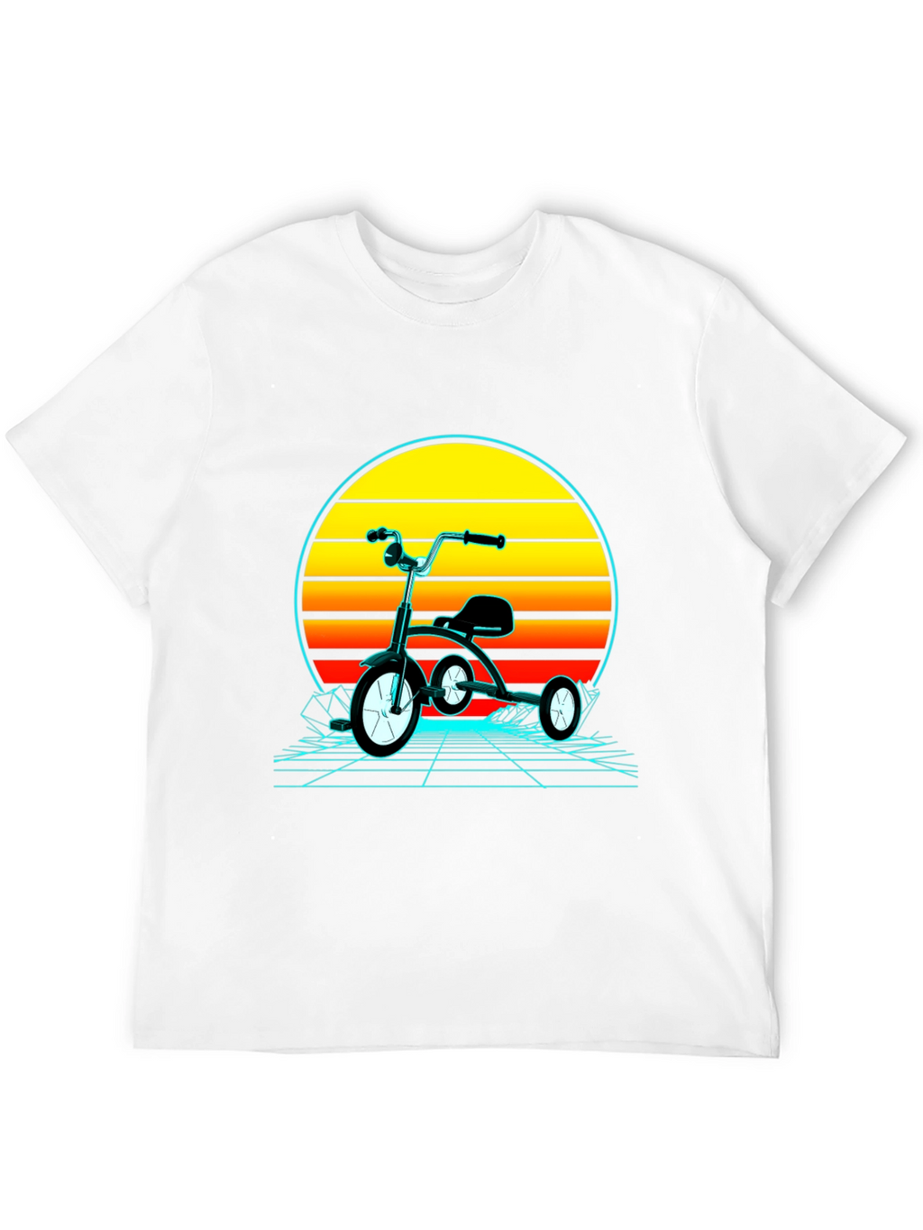 Retro Tricycle Sunset Graphic T-Shirt