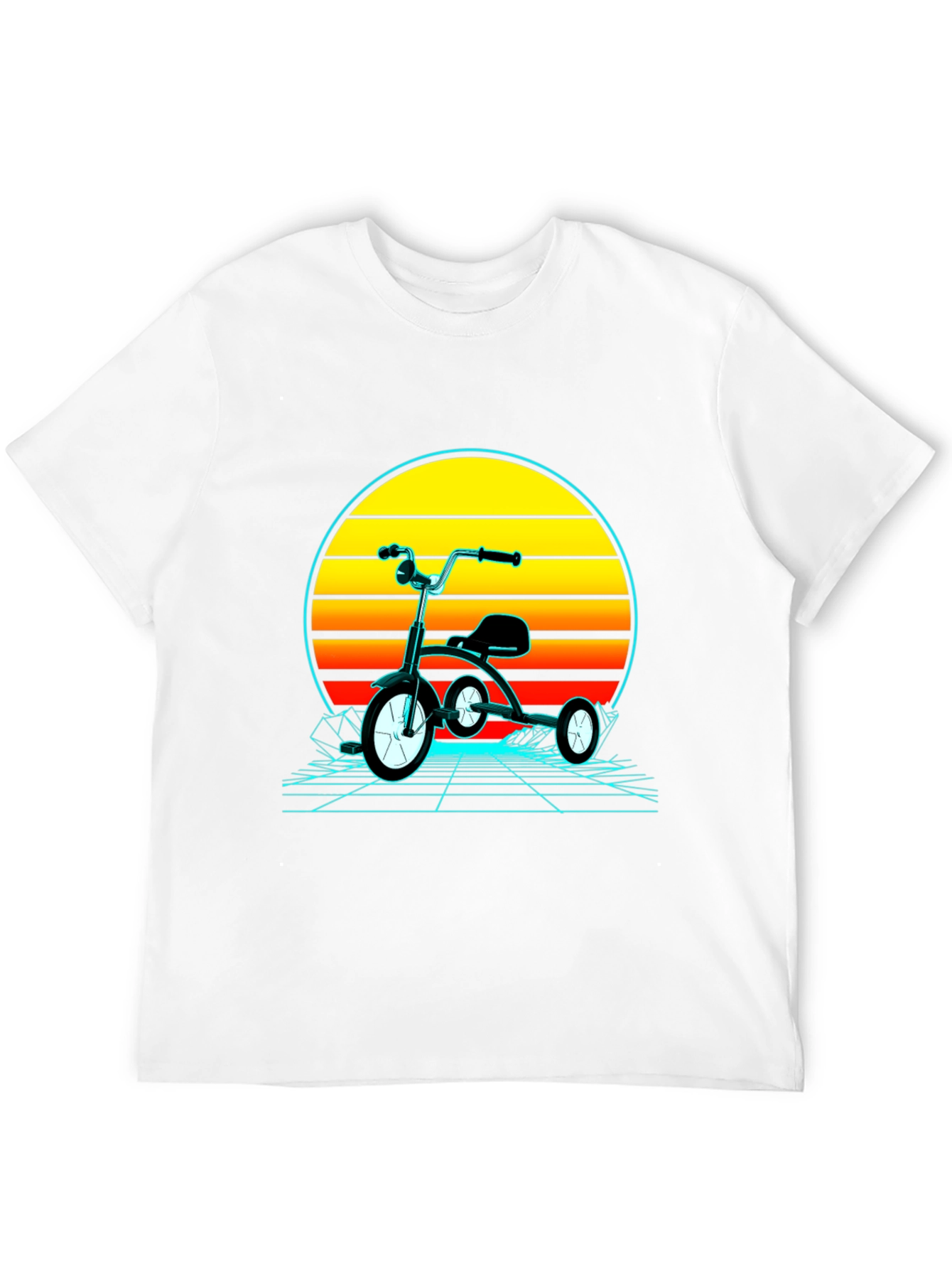 Retro Tricycle Sunset Graphic T-Shirt