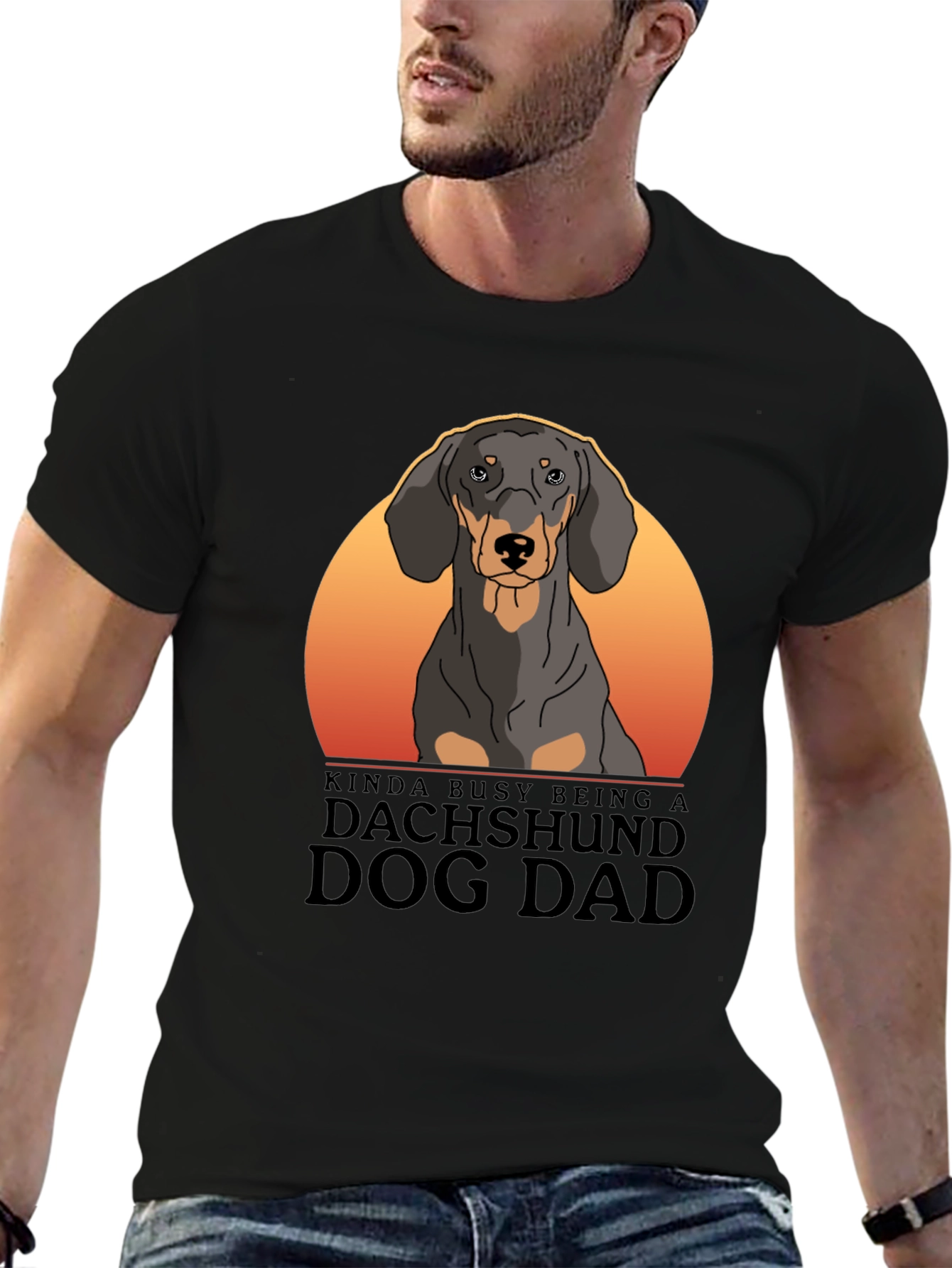 Dachshund Dog Dad T-Shirt – “Kinda Busy Being a Dog Dad” Graphic Tee