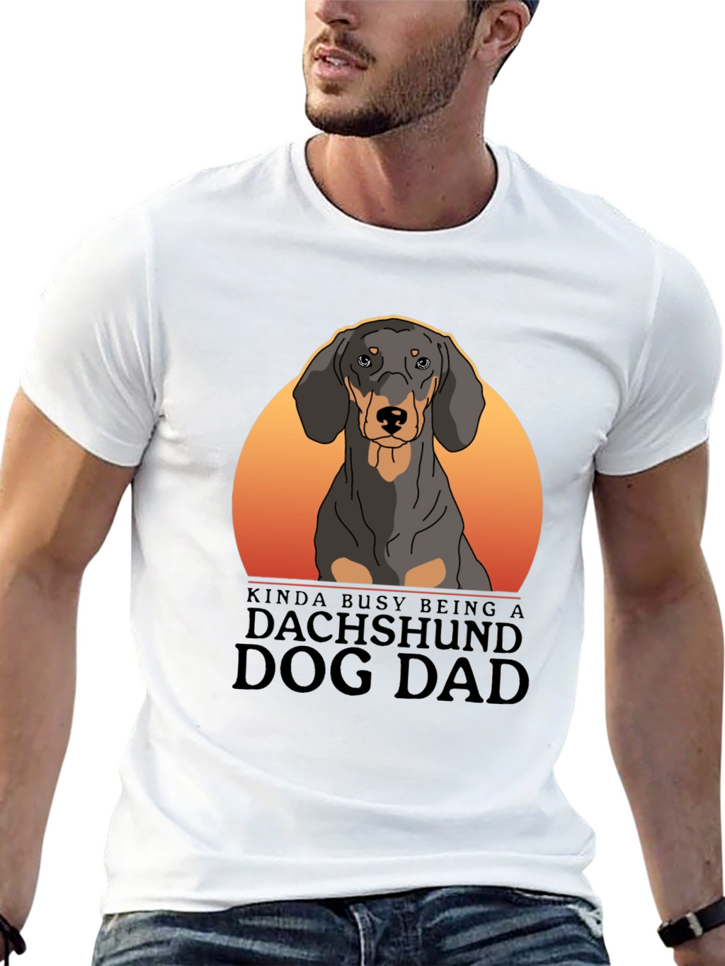 Dachshund Dog Dad T-Shirt – “Kinda Busy Being a Dog Dad” Graphic Tee
