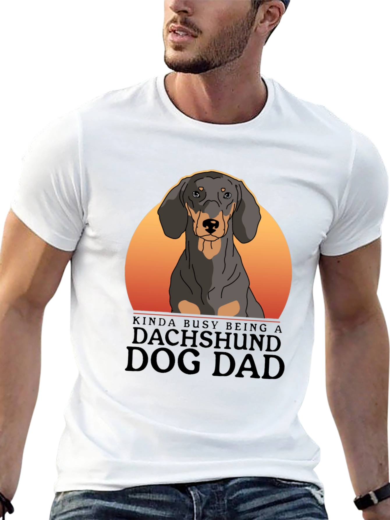 Dachshund Dog Dad T-Shirt – “Kinda Busy Being a Dog Dad” Graphic Tee