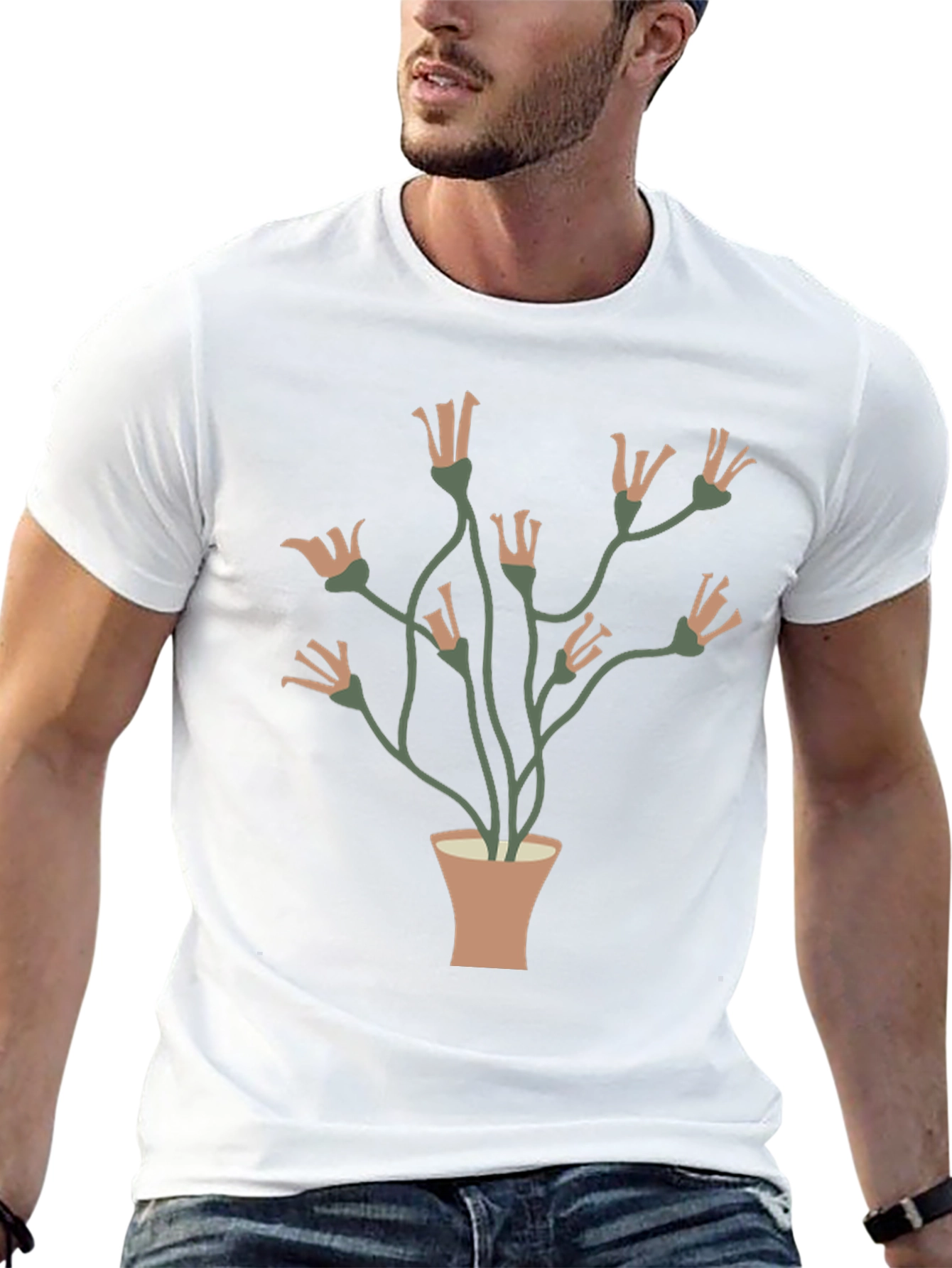 Floral Potted Plant Graphic Tee