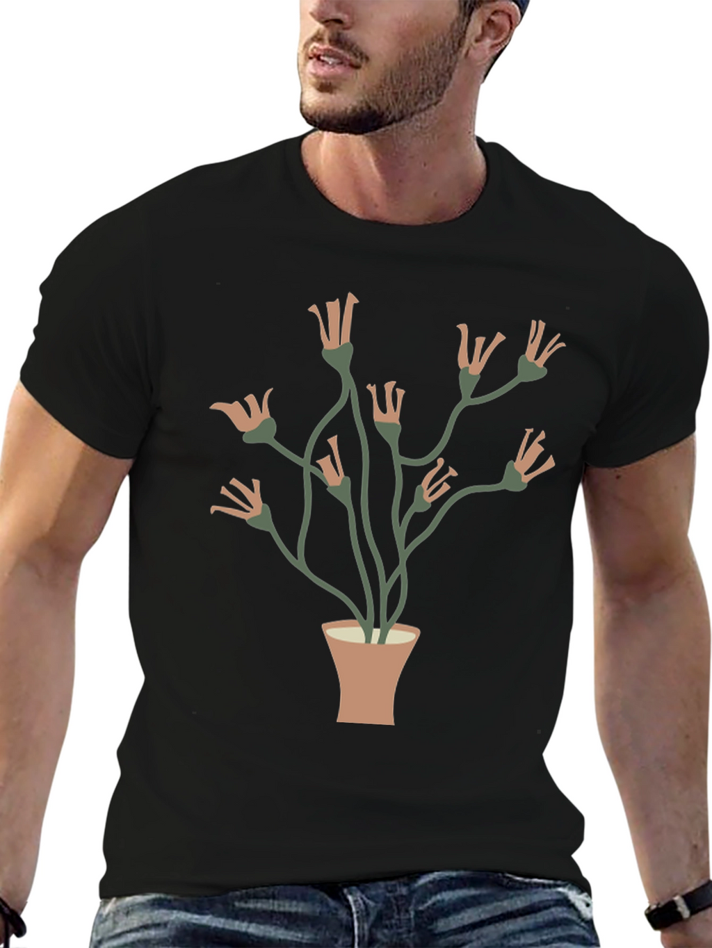 Floral Potted Plant Graphic Tee