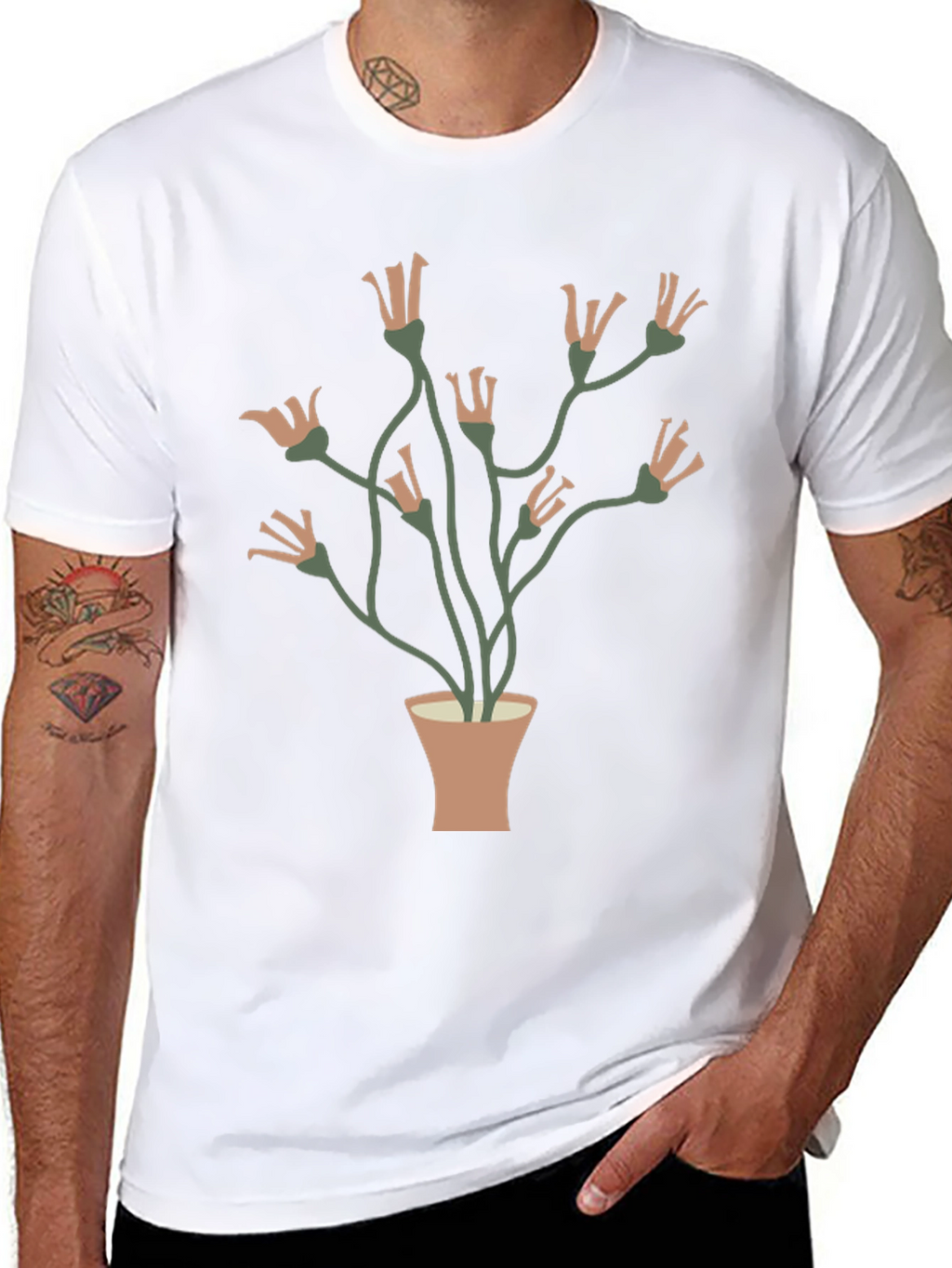 Floral Potted Plant Graphic Tee