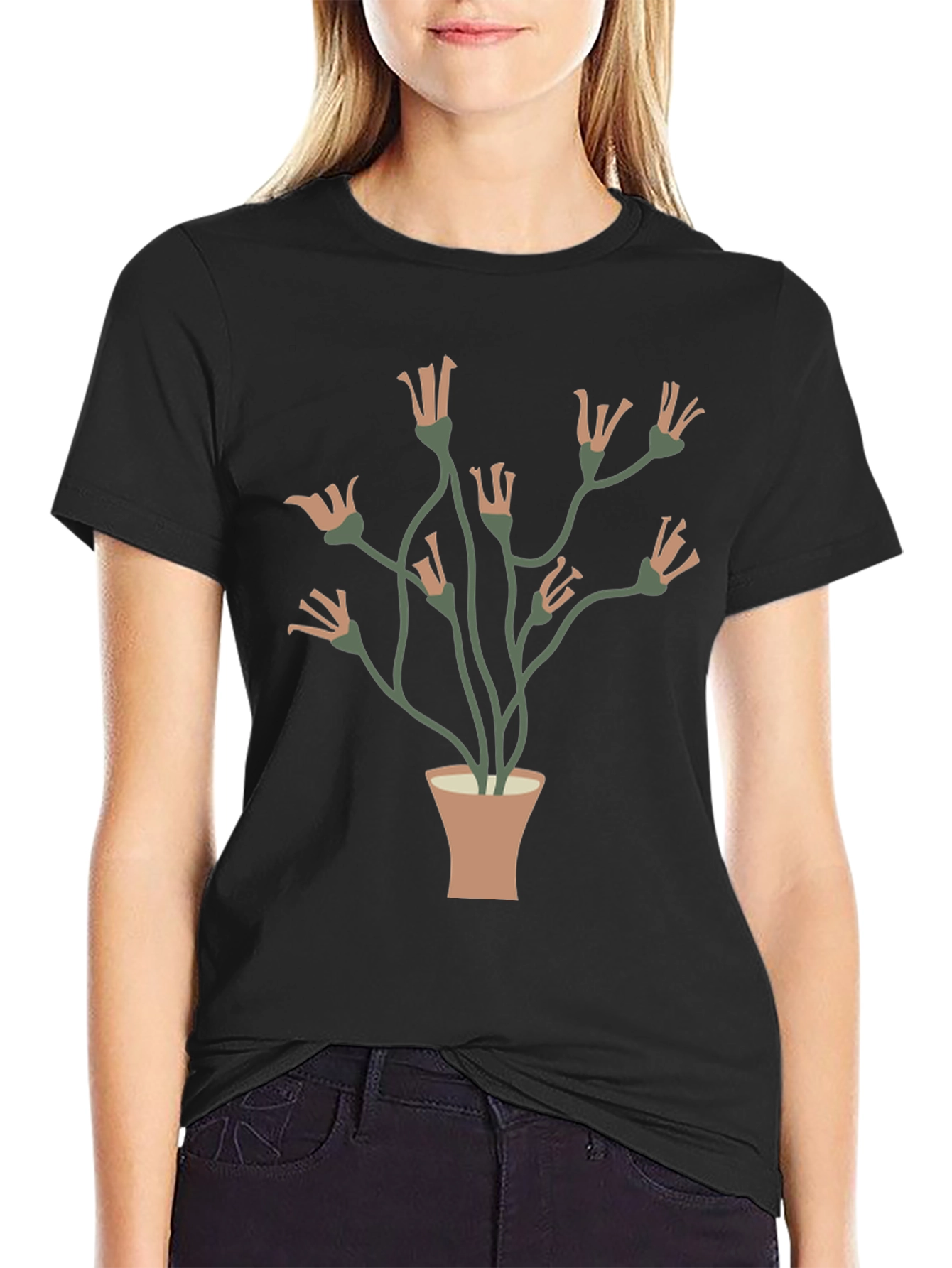 Floral Potted Plant Graphic Tee