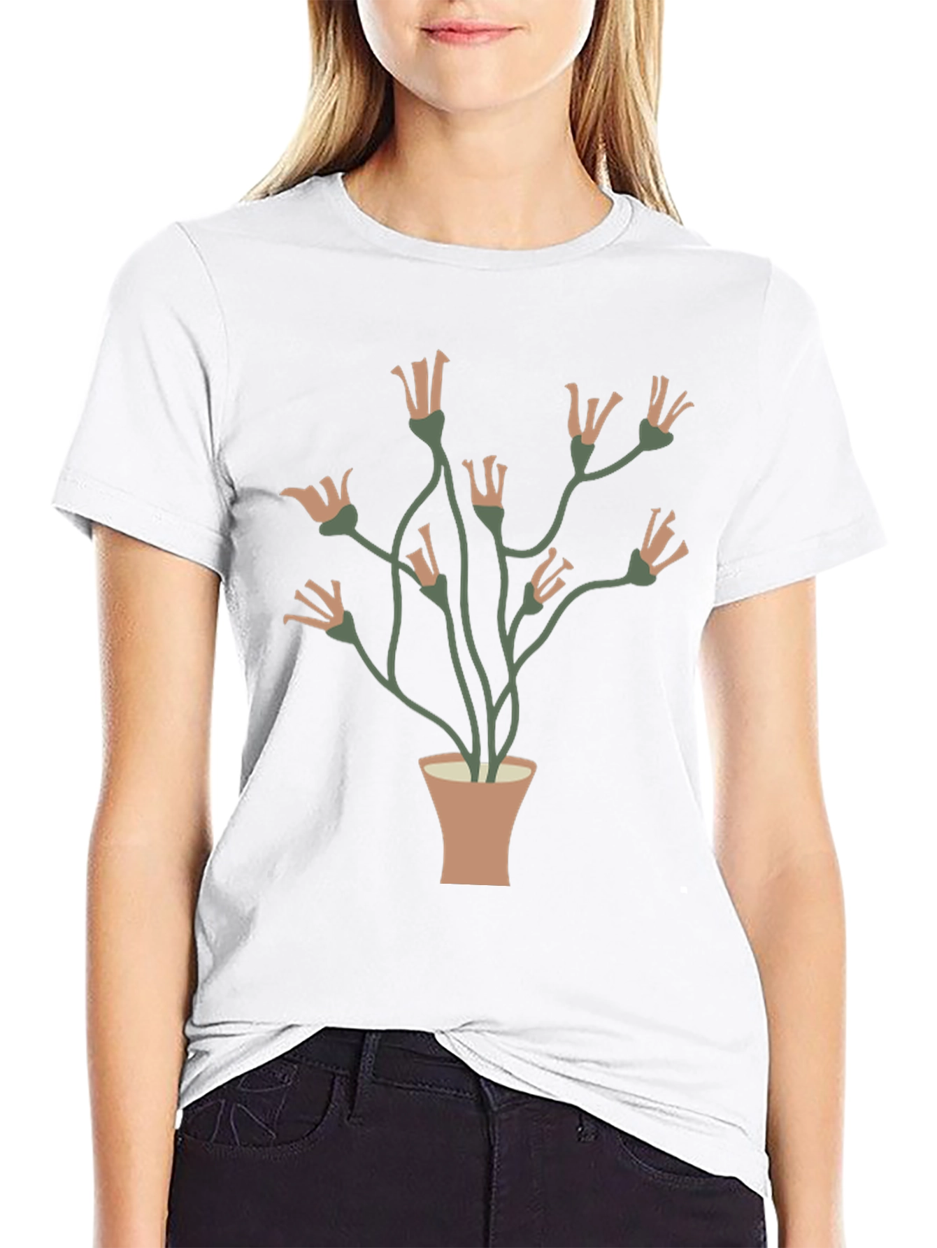 Floral Potted Plant Graphic Tee