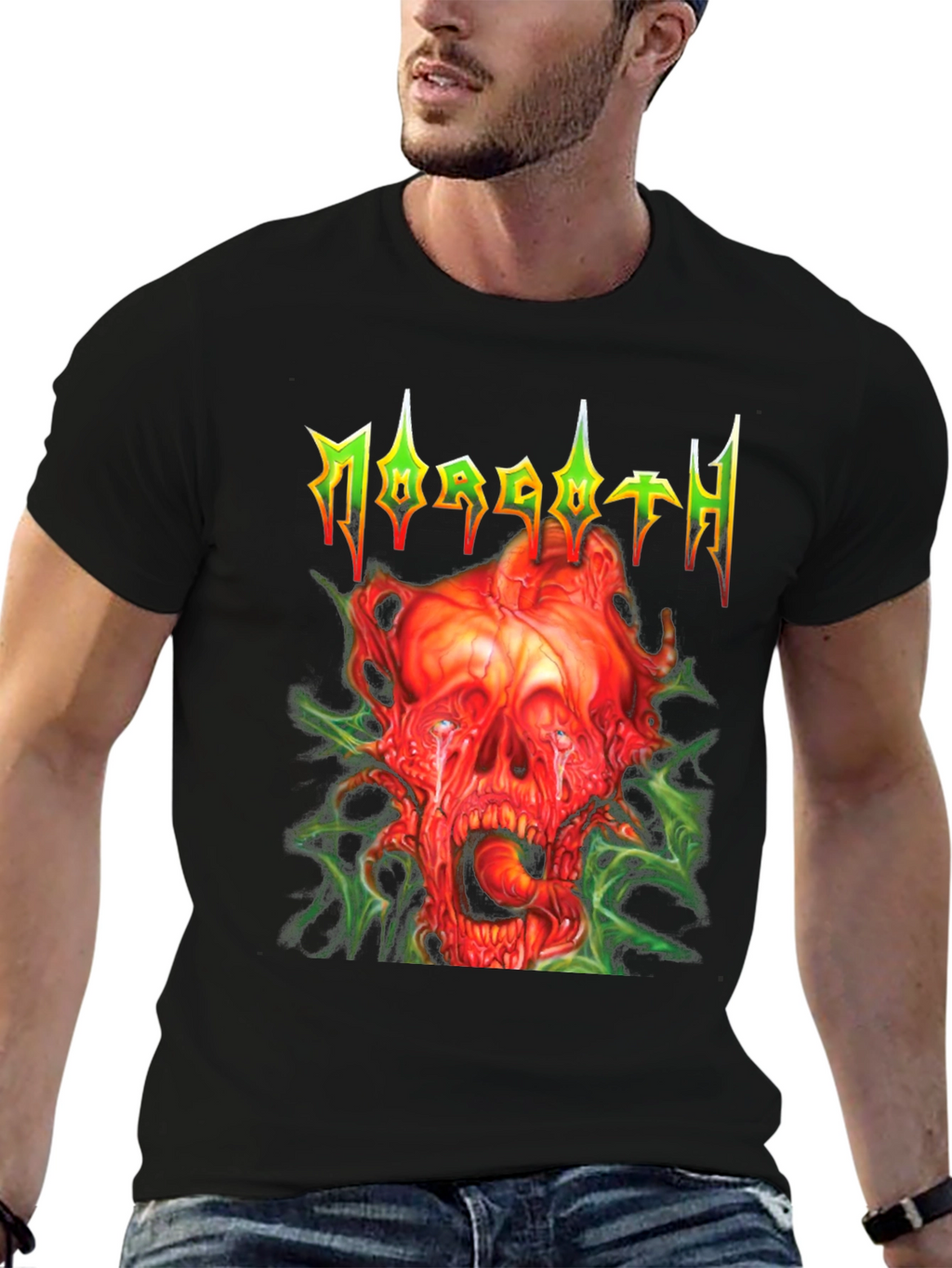 Morgoth T-Shirt - Grotesque Skull Graphic Tee