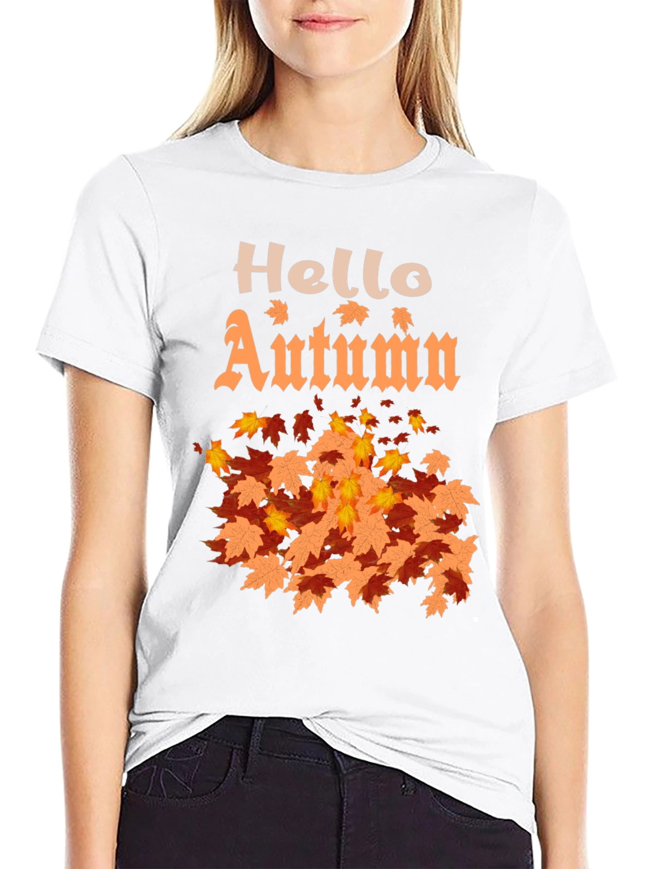 Hello Autumn Graphic T-Shirt - Fall Season Apparel