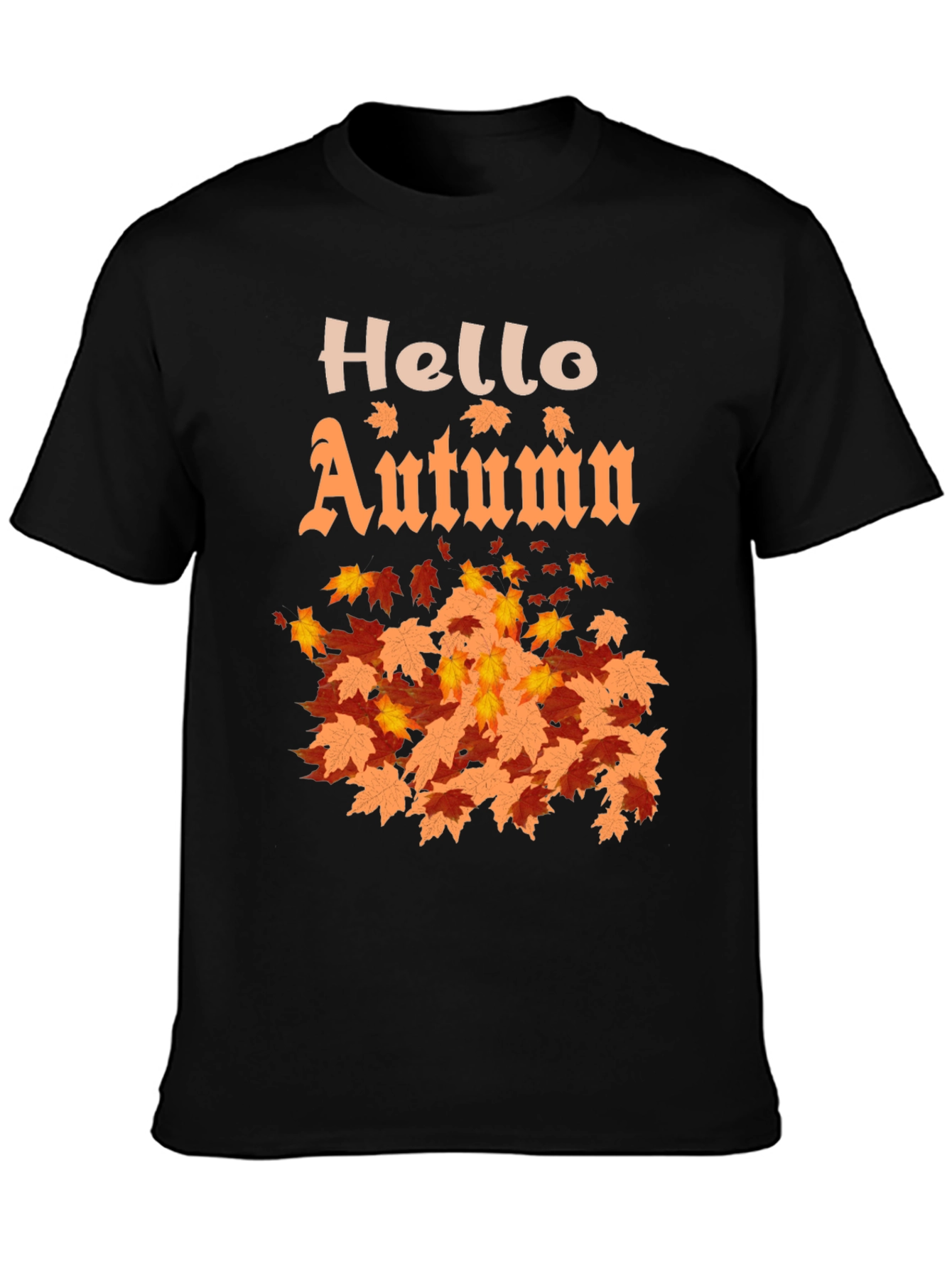 Hello Autumn Graphic T-Shirt - Fall Season Apparel