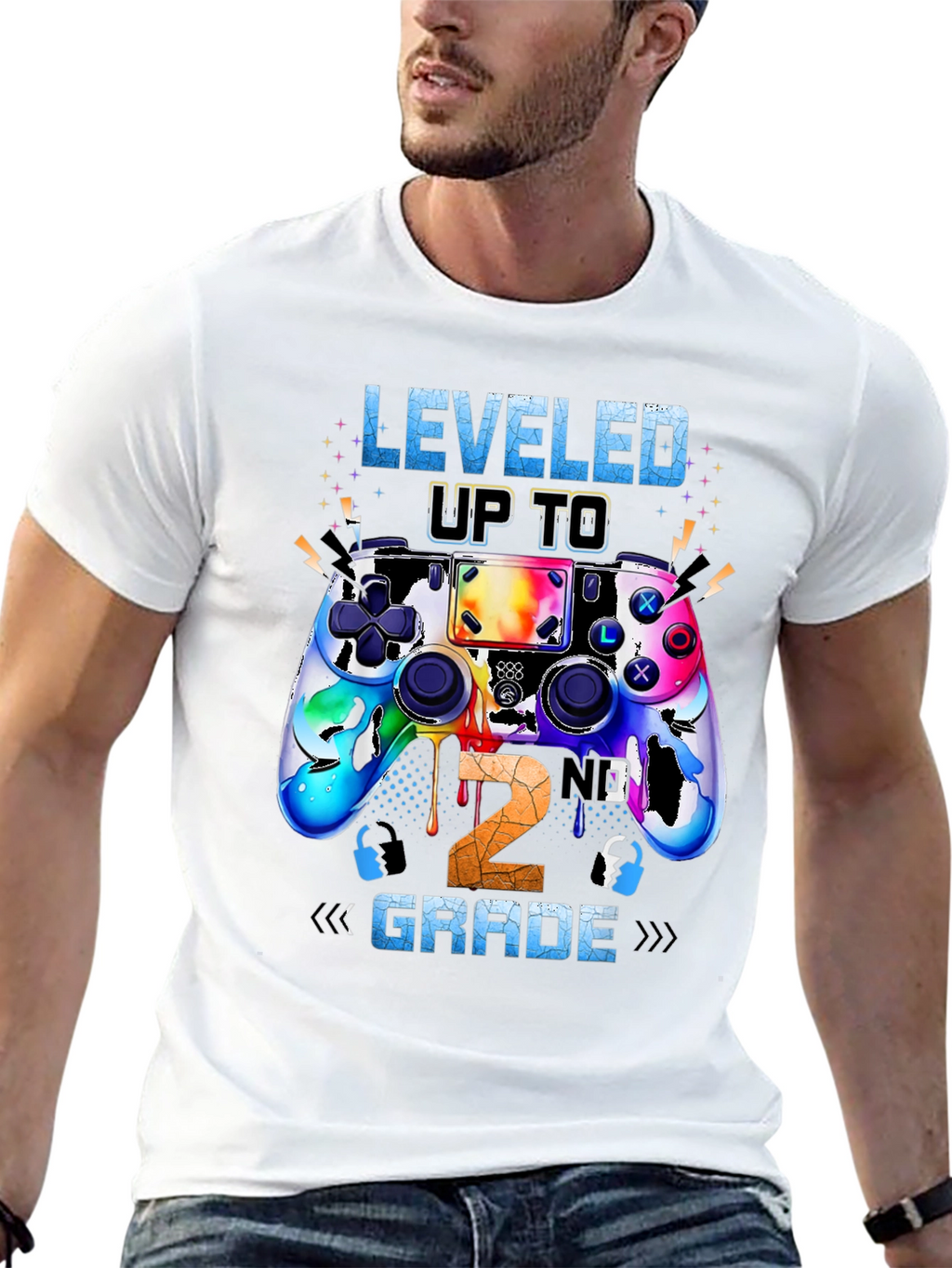 Leveled Up To 2nd Grade Gamer T-Shirt