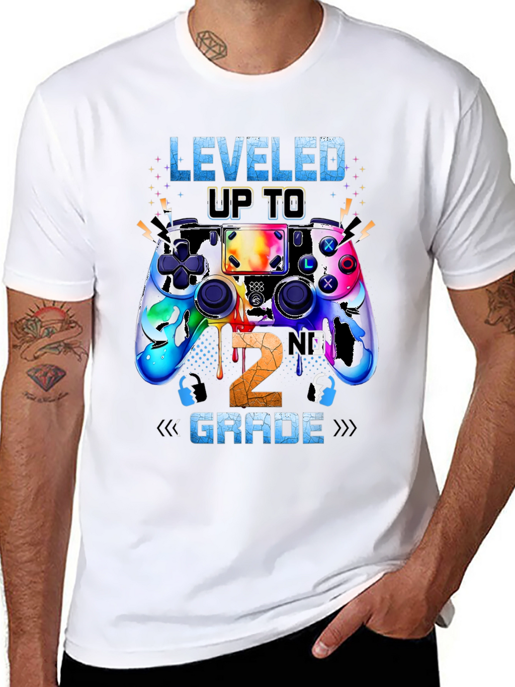 Leveled Up To 2nd Grade Gamer T-Shirt