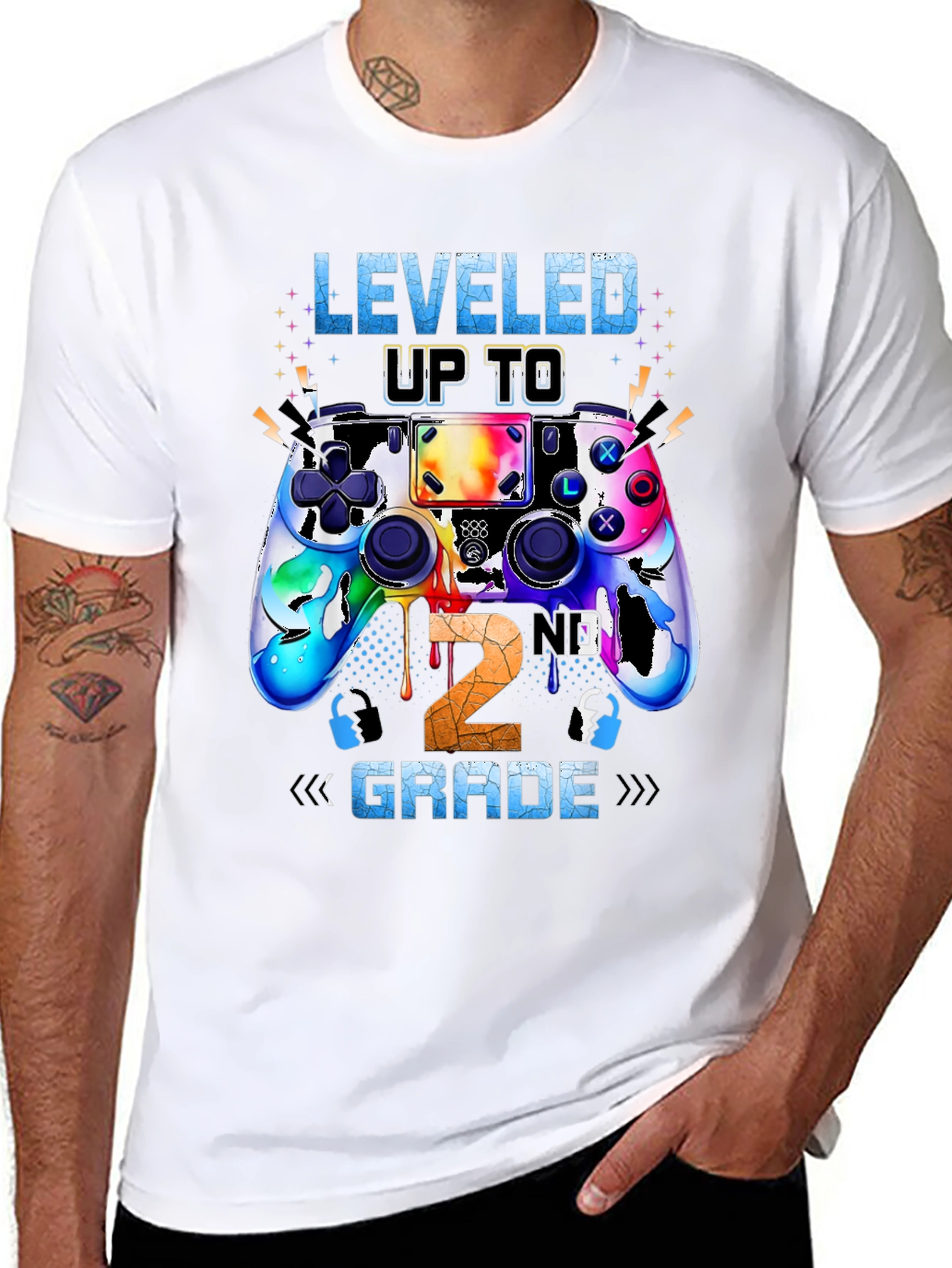 Leveled Up To 2nd Grade Gamer T-Shirt