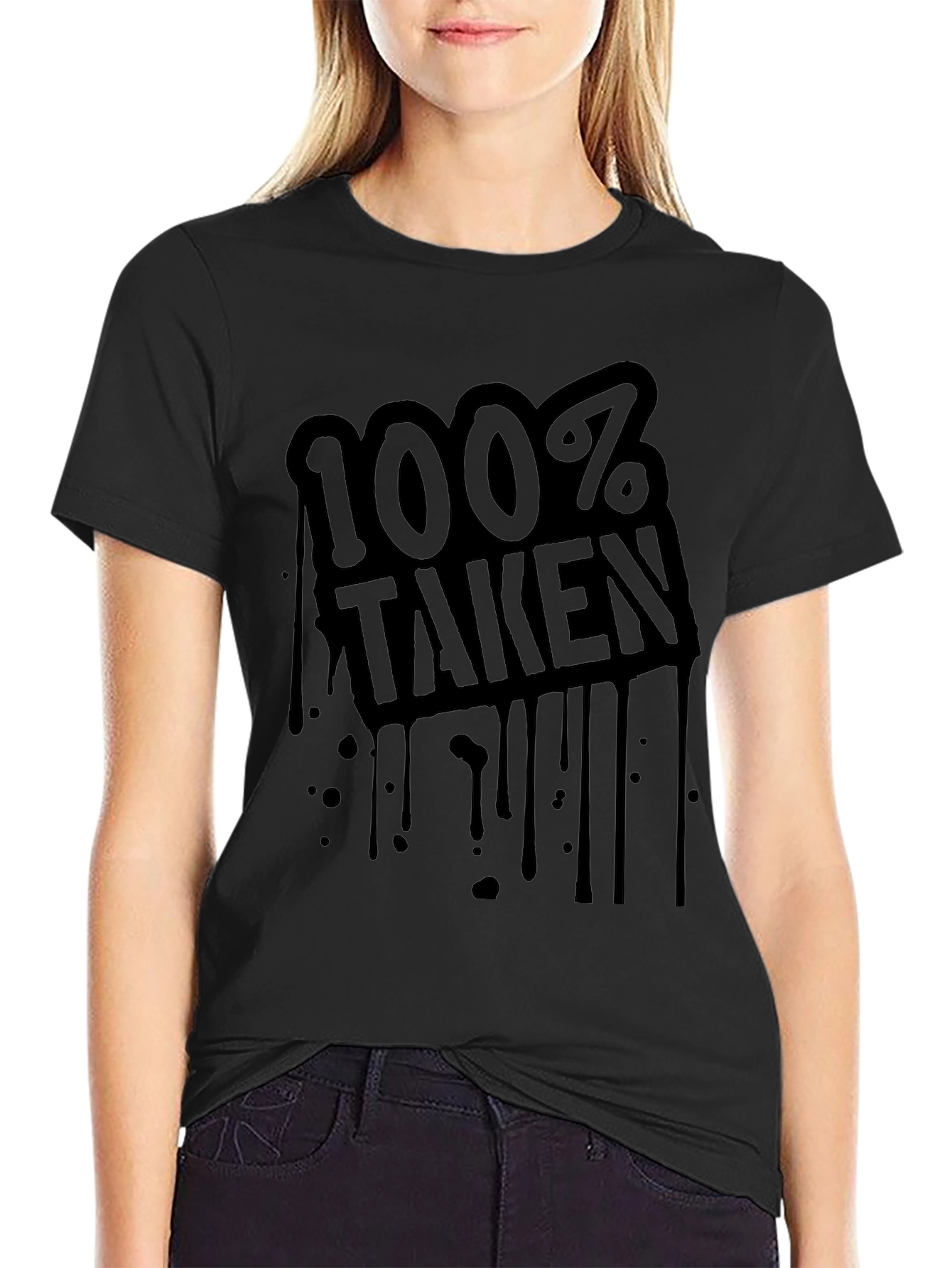 100% Taken Graphic T-Shirt - Black Tee for Men