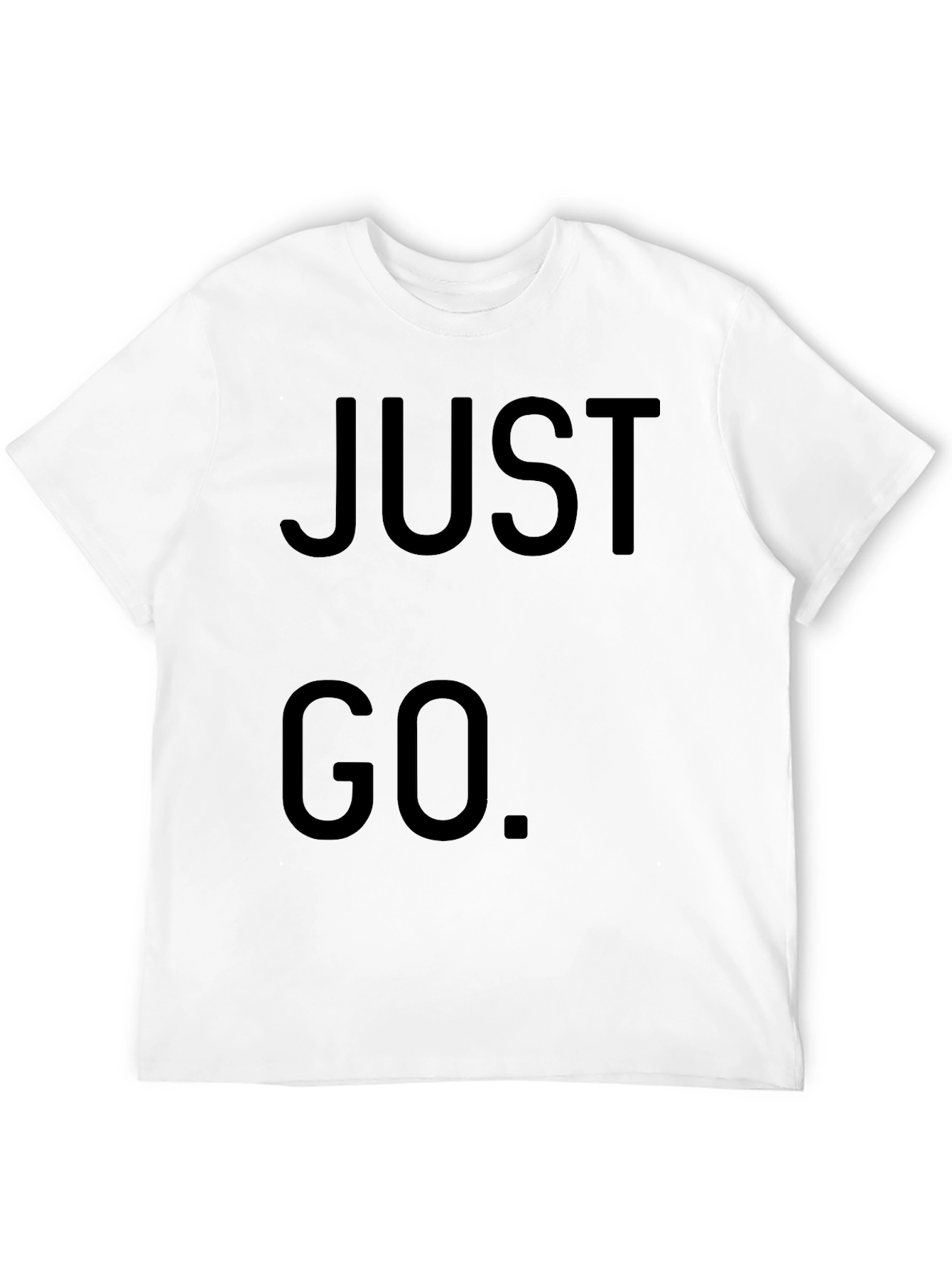 Just Go Black Graphic Tee