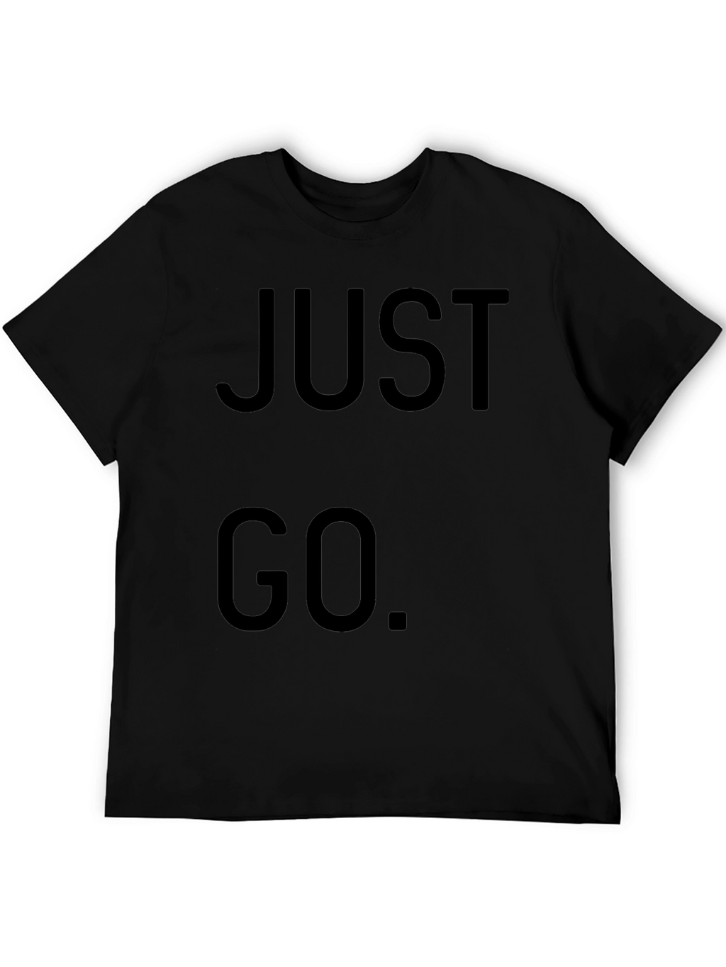 Just Go Black Graphic Tee