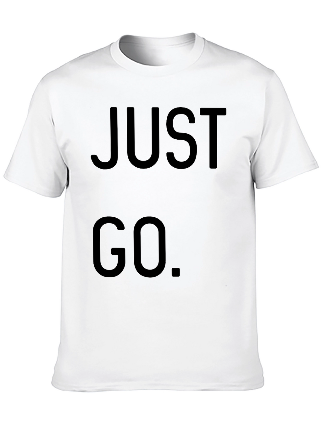 Just Go Black Graphic Tee