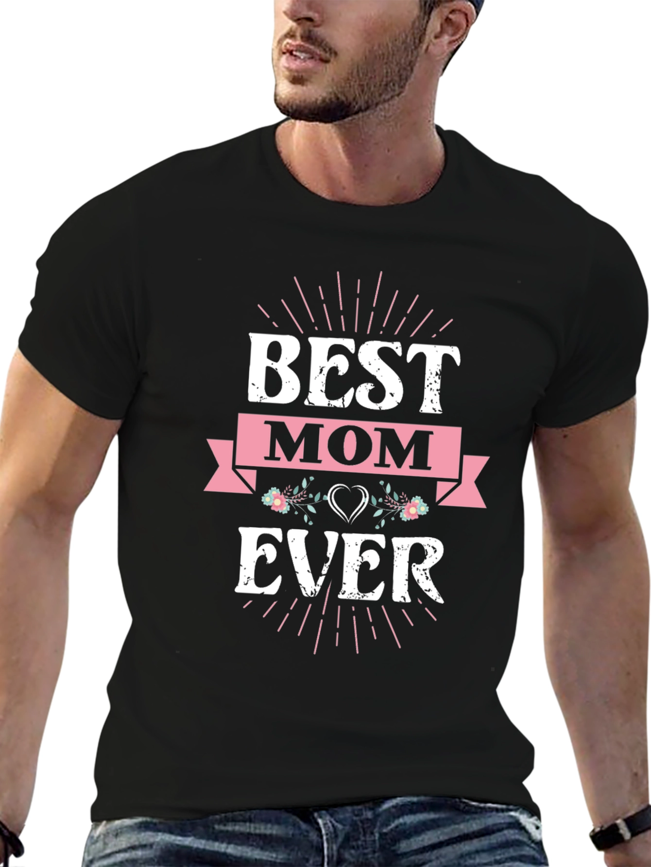 Best Mom Ever Graphic Tee - Black