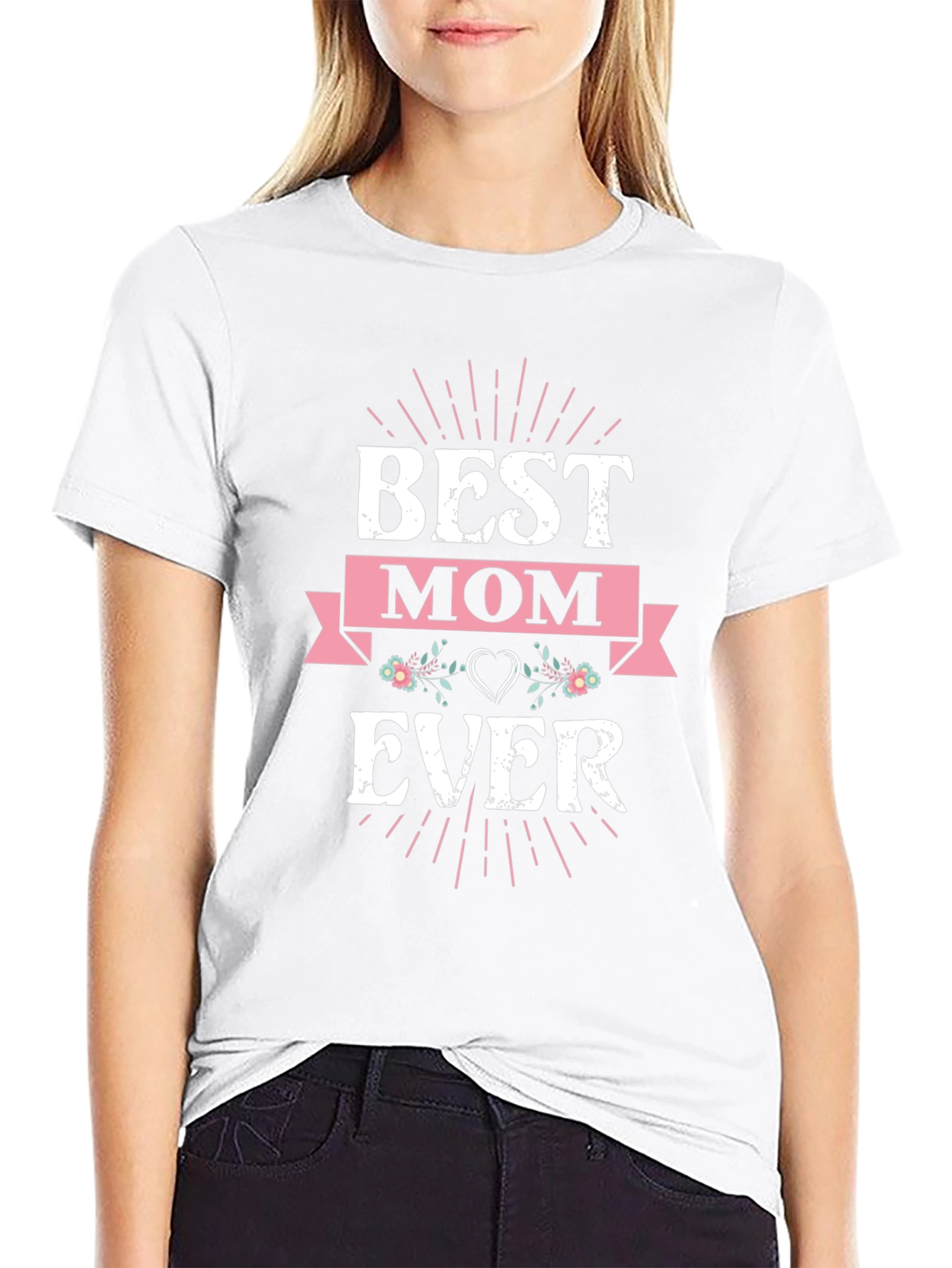 Best Mom Ever Graphic Tee - Black