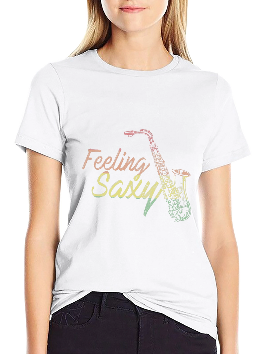 Feeling Saxy Black T-Shirt
