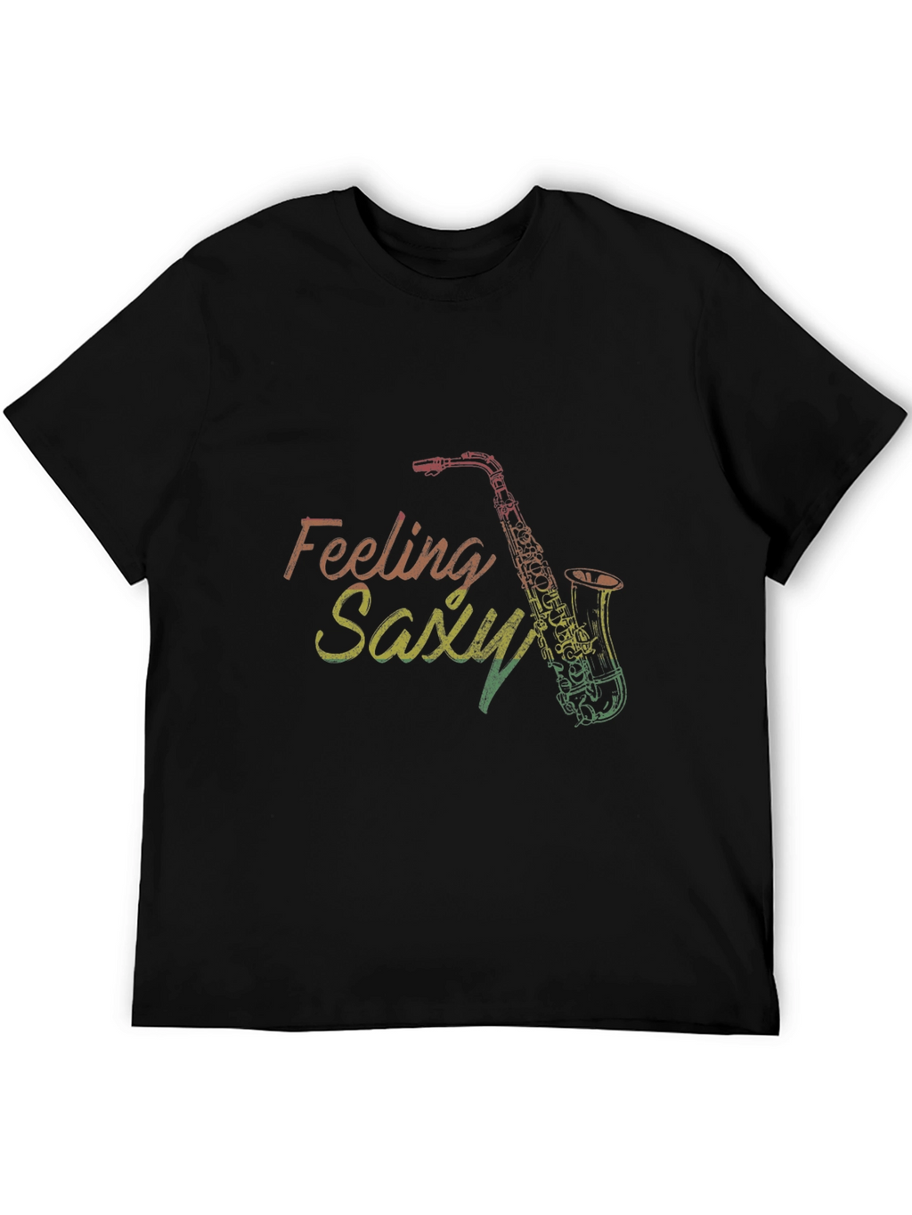 Feeling Saxy Black T-Shirt
