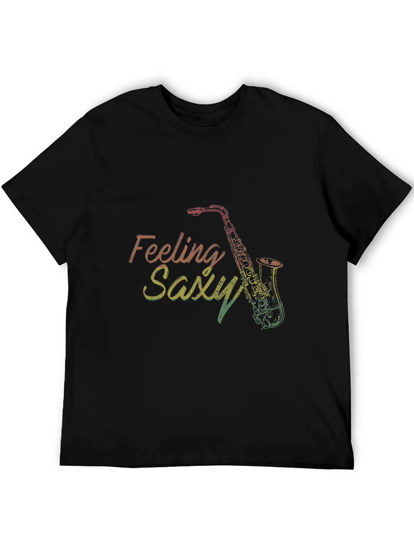 Feeling Saxy Black T-Shirt