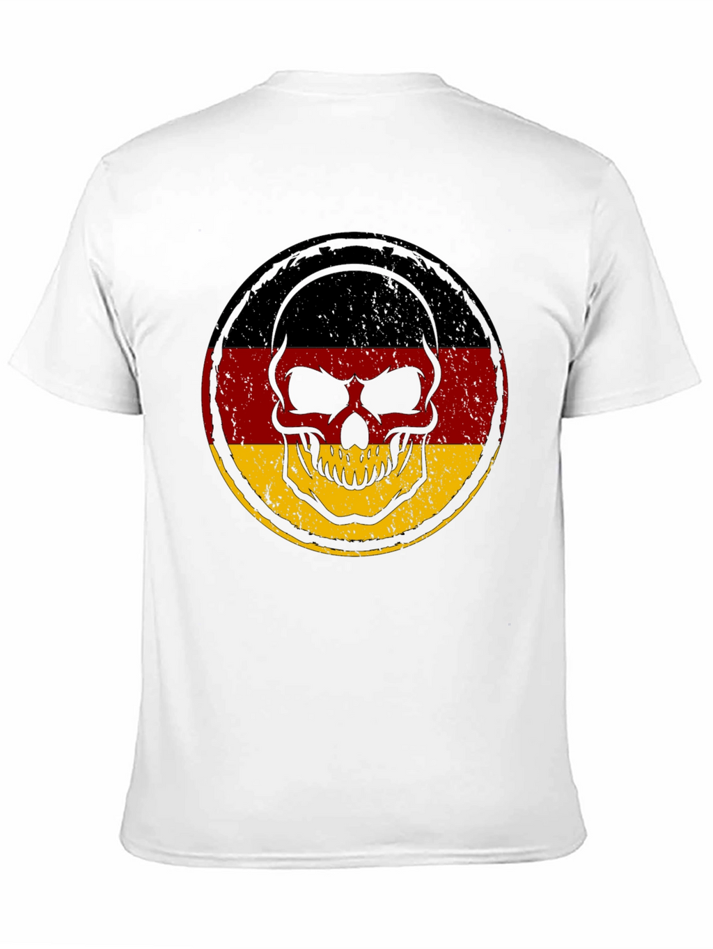 German Flag Skull Graphic T-Shirt