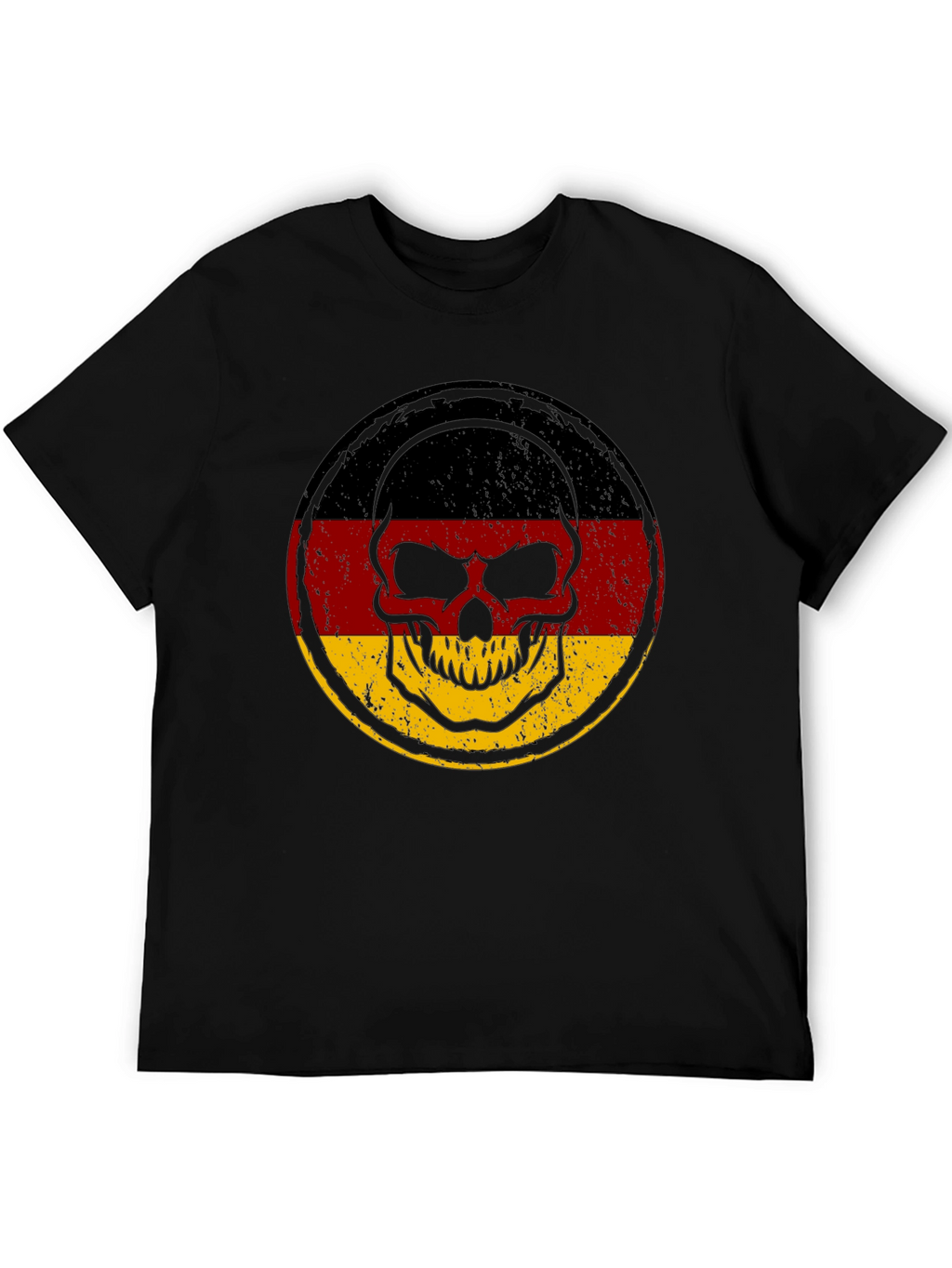 German Flag Skull Graphic T-Shirt