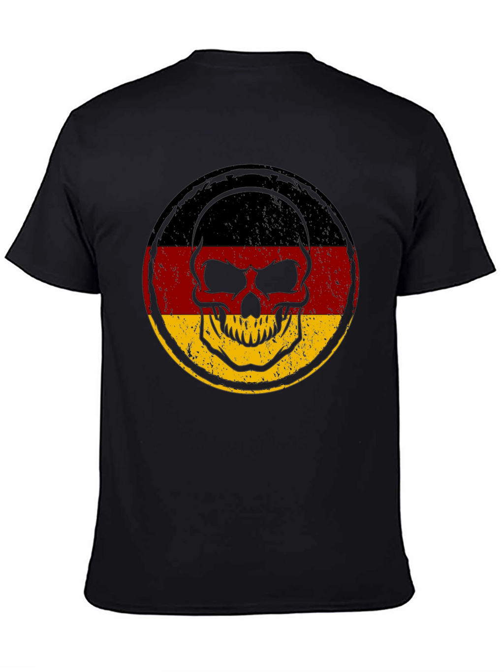 German Flag Skull Graphic T-Shirt