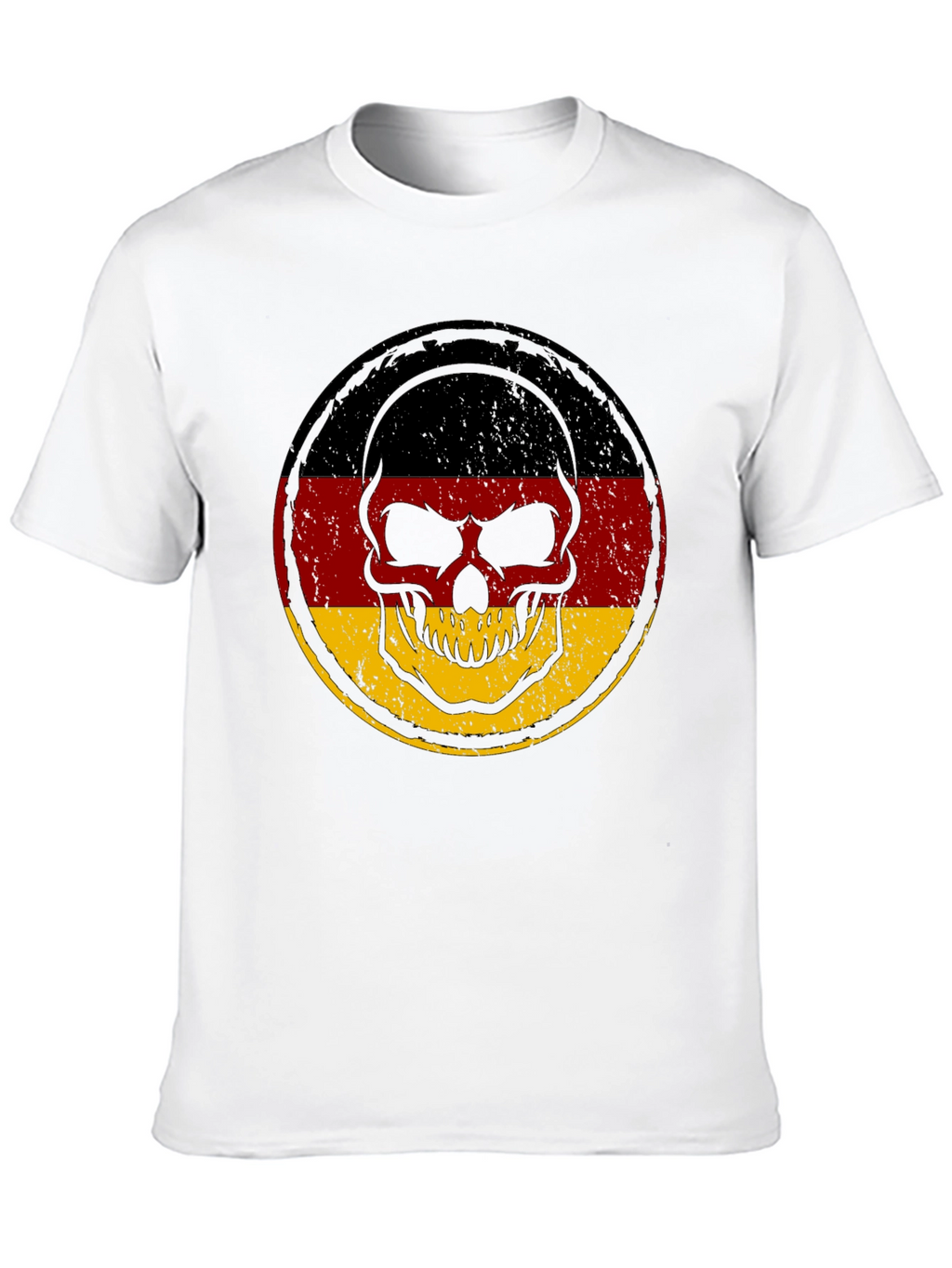 German Flag Skull Graphic T-Shirt