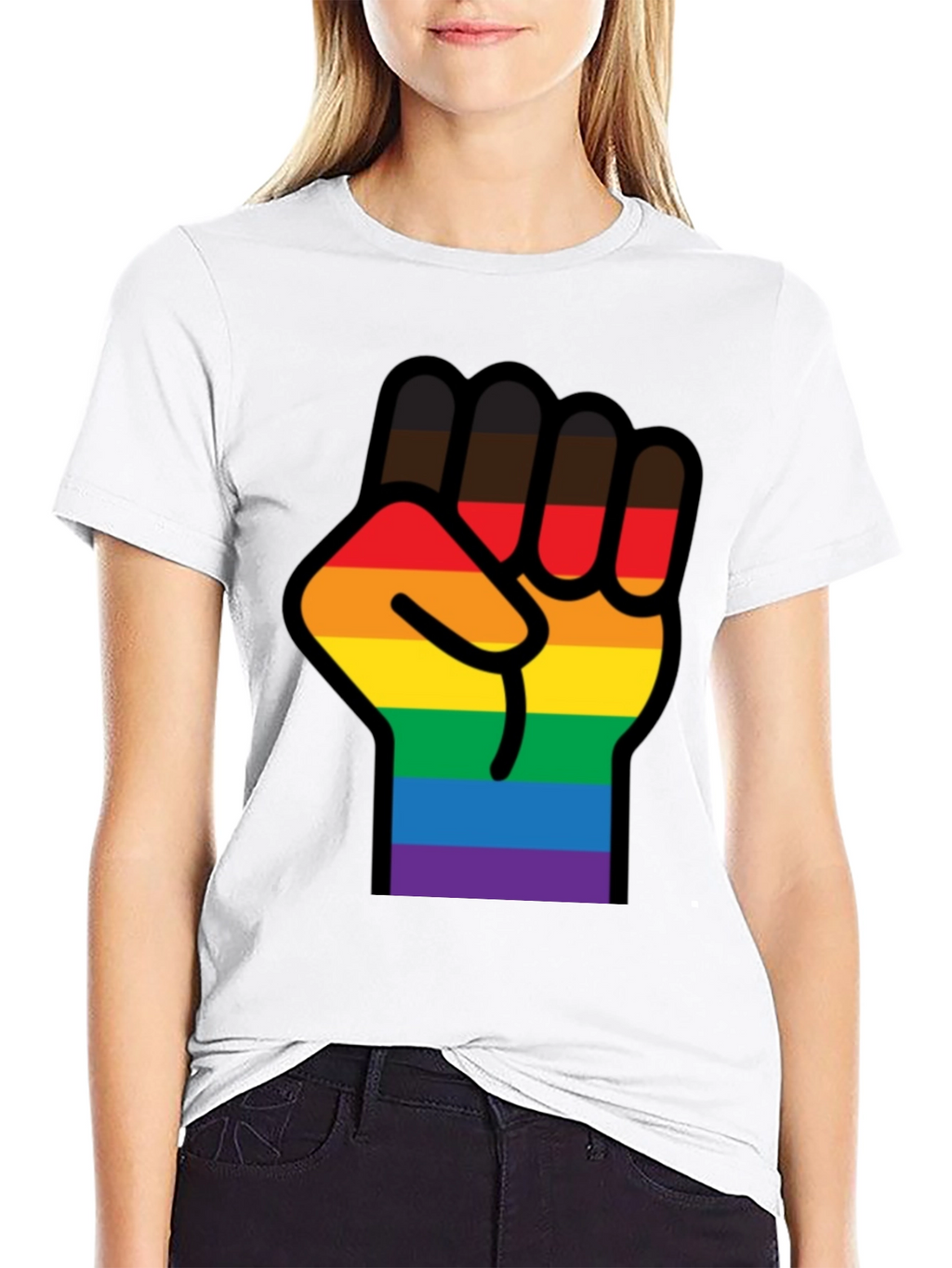 Pride Fist T-Shirt - Black LGBTQ Equality Tee