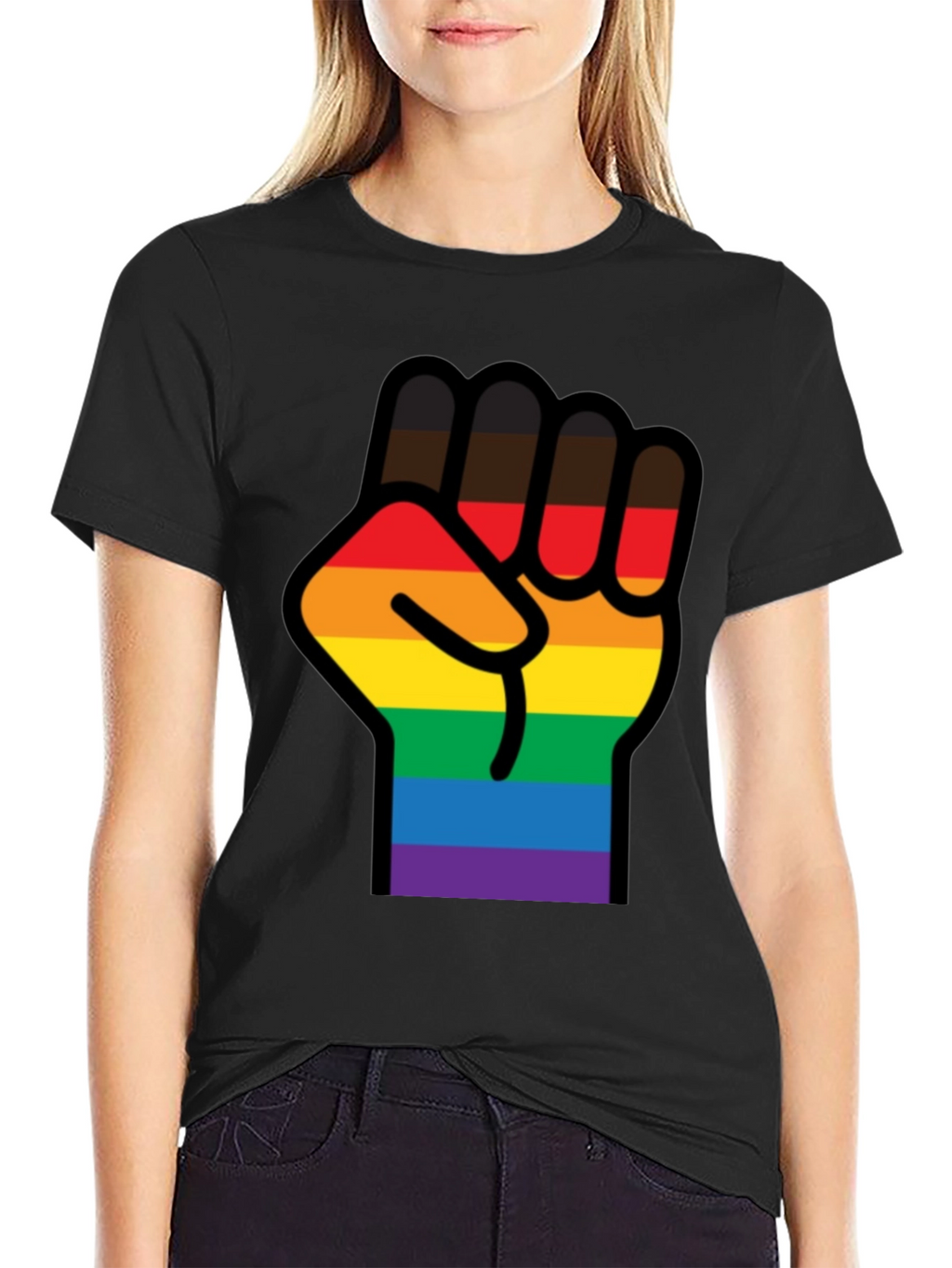 Pride Fist T-Shirt - Black LGBTQ Equality Tee