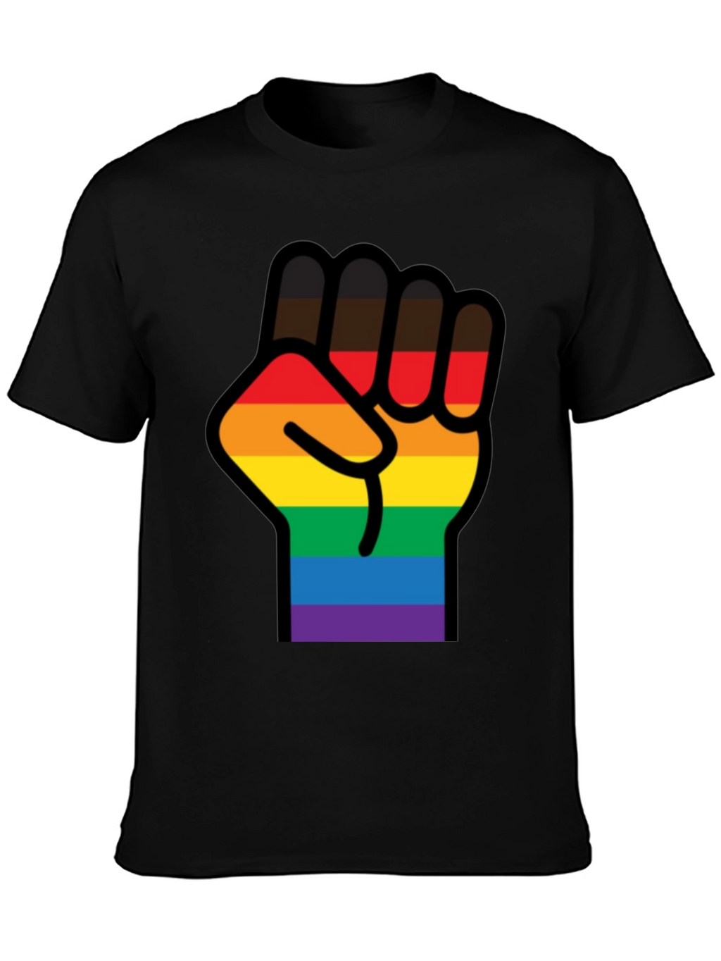 Pride Fist T-Shirt - Black LGBTQ Equality Tee