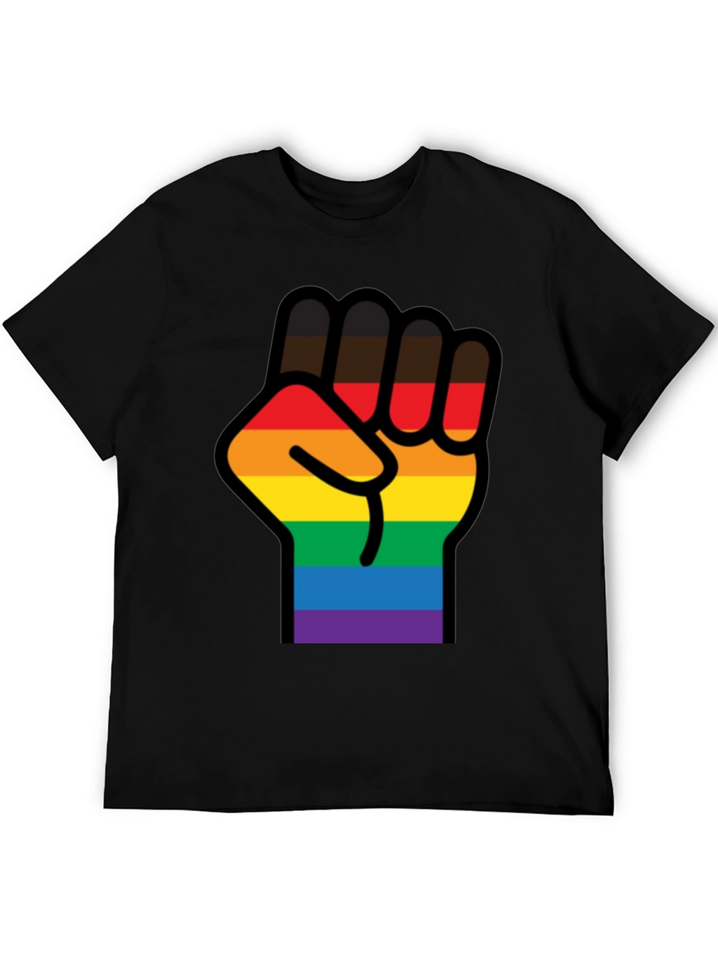 Pride Fist T-Shirt - Black LGBTQ Equality Tee