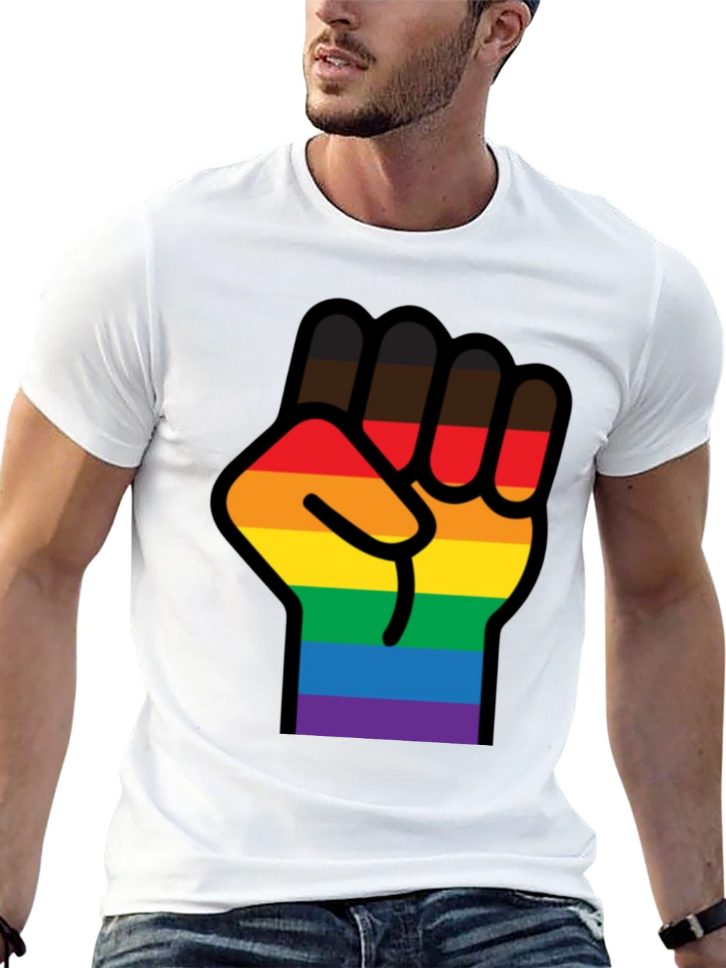 Pride Fist T-Shirt - Black LGBTQ Equality Tee