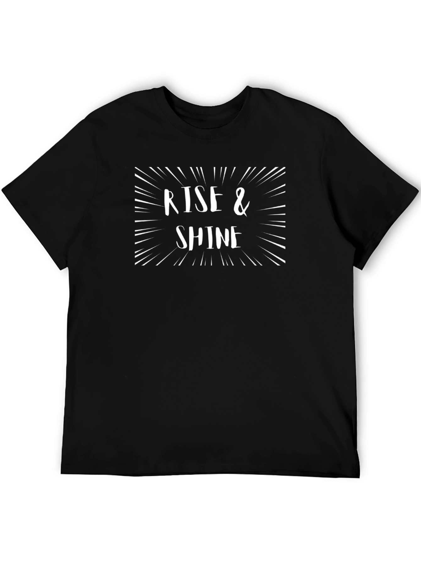 Rise & Shine Graphic Tee - Stylish Black T-Shirt