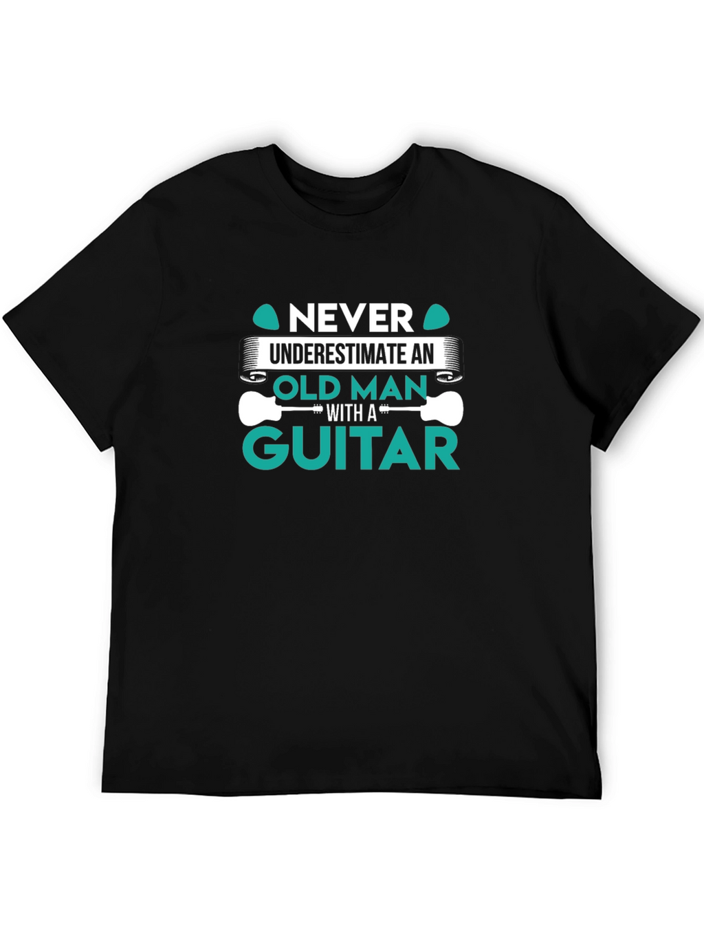 Never Underestimate Old Man Guitar T-Shirt