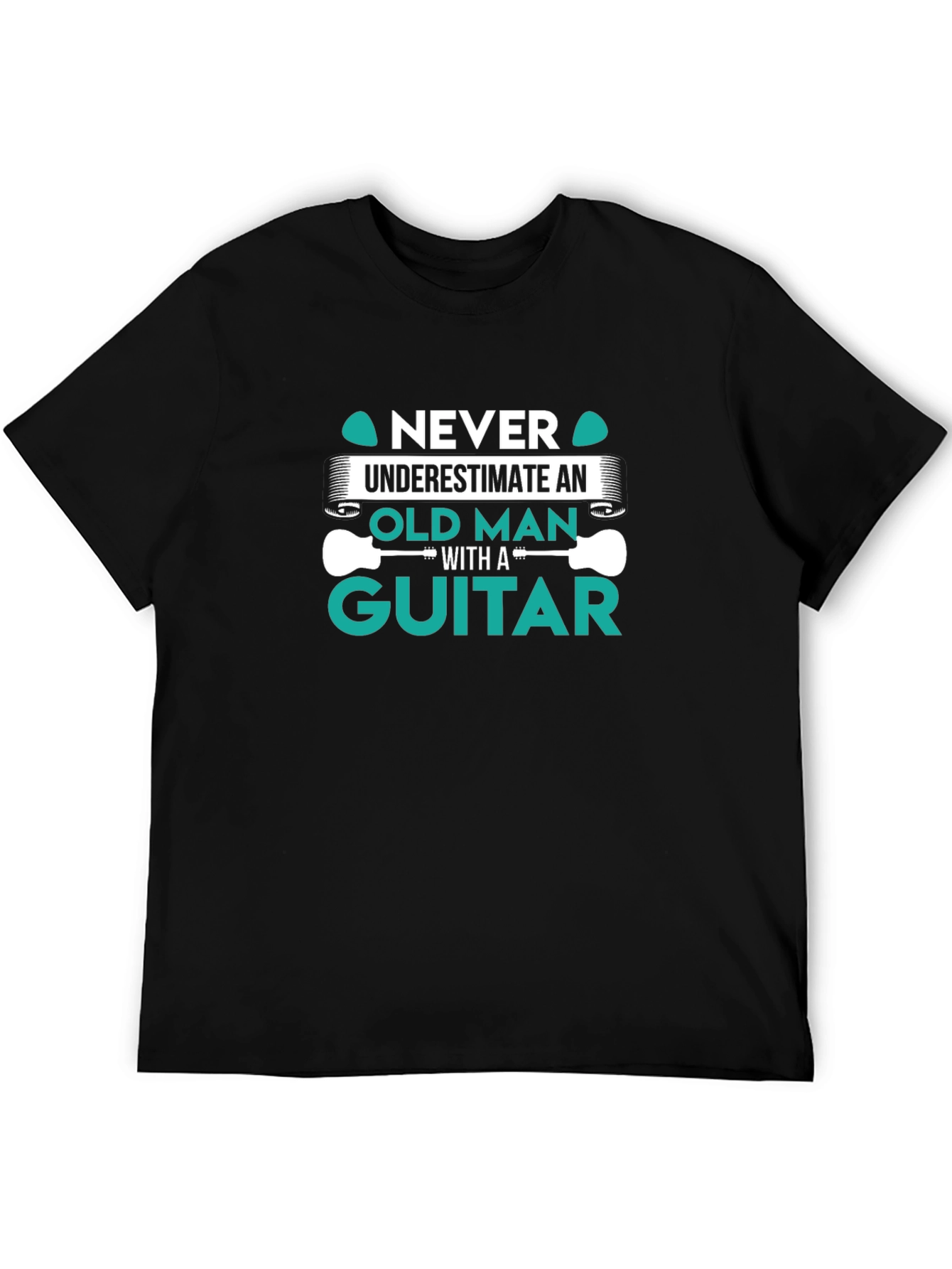 Never Underestimate Old Man Guitar T-Shirt