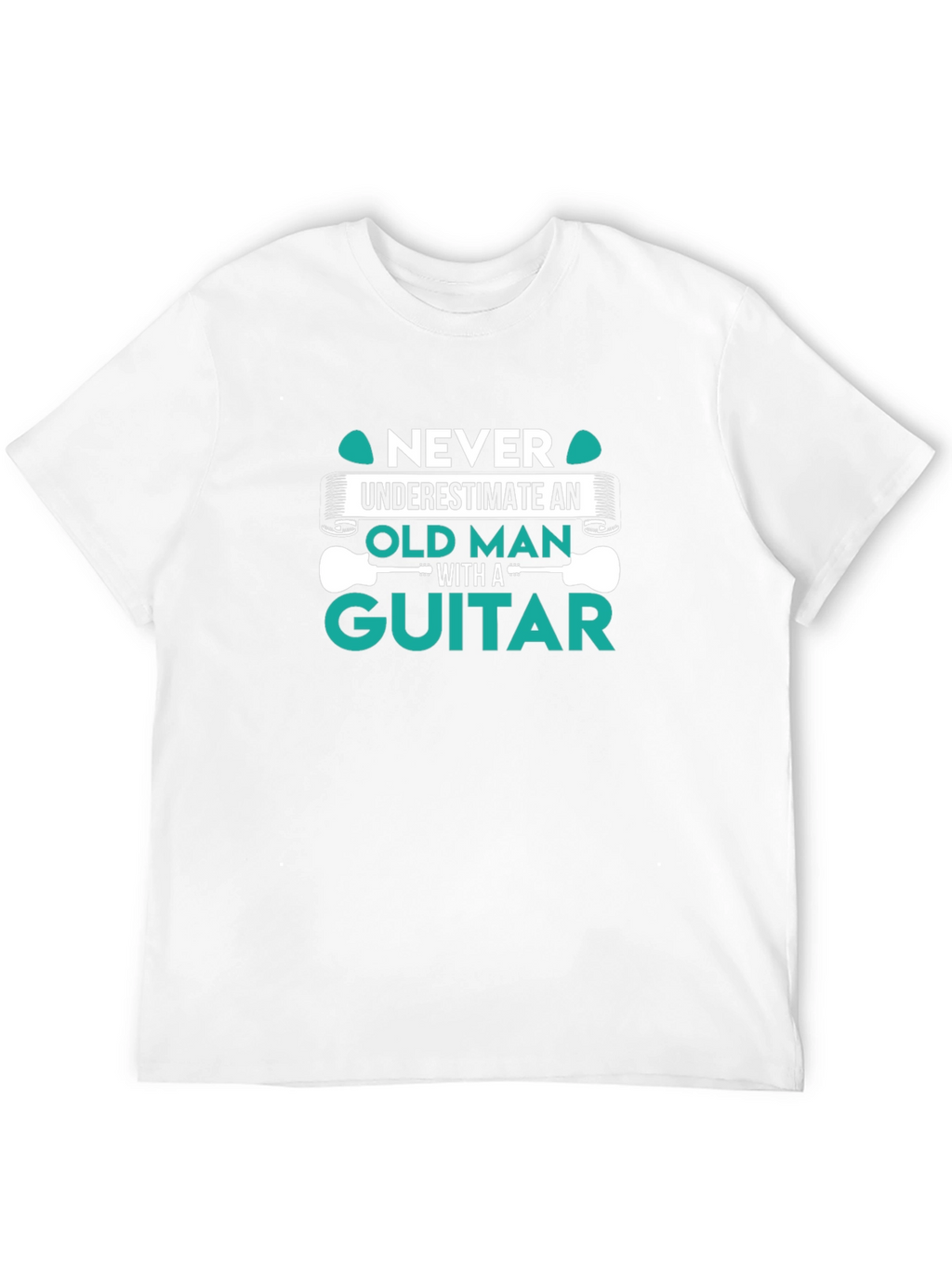 Never Underestimate Old Man Guitar T-Shirt