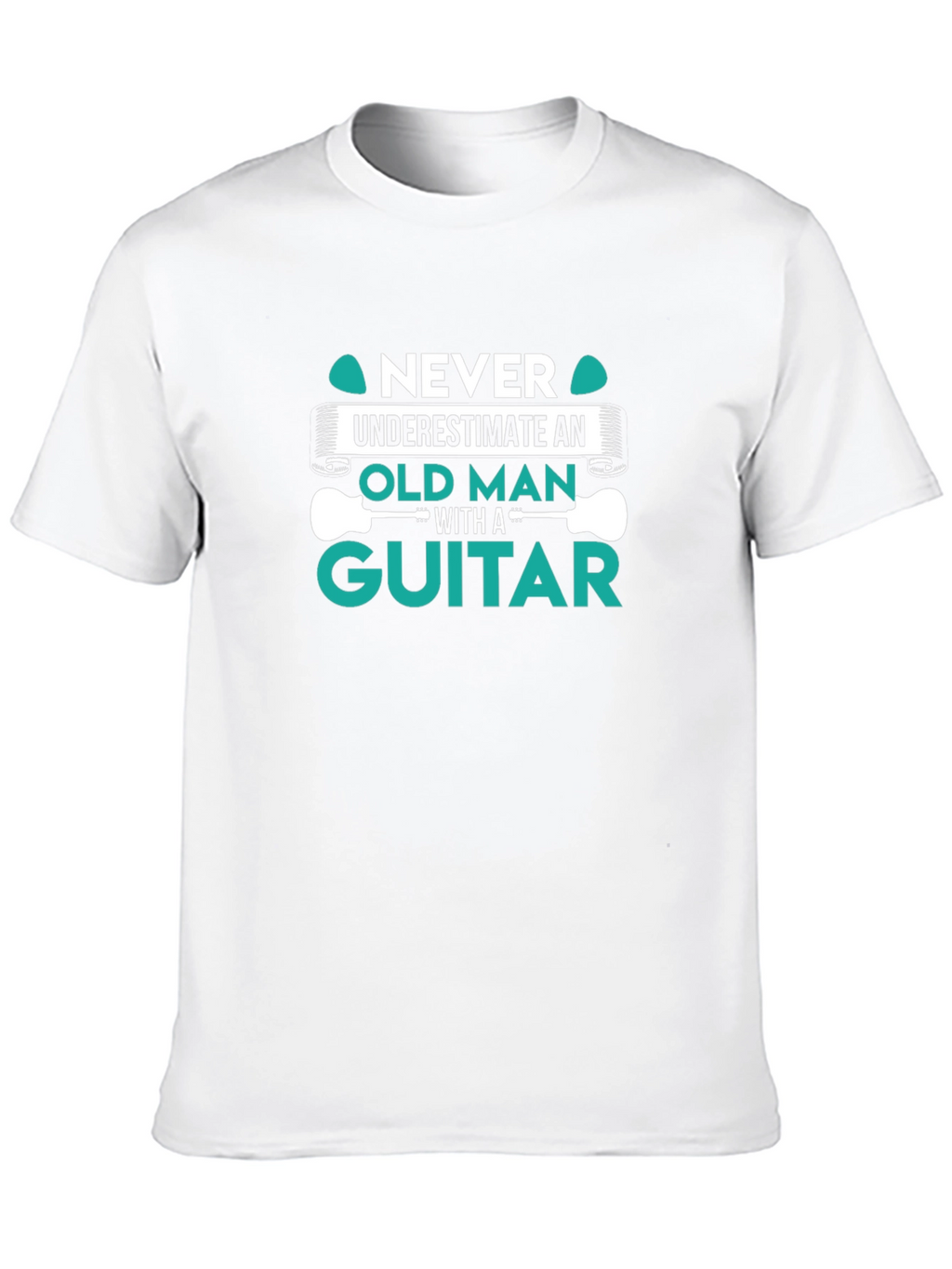 Never Underestimate Old Man Guitar T-Shirt