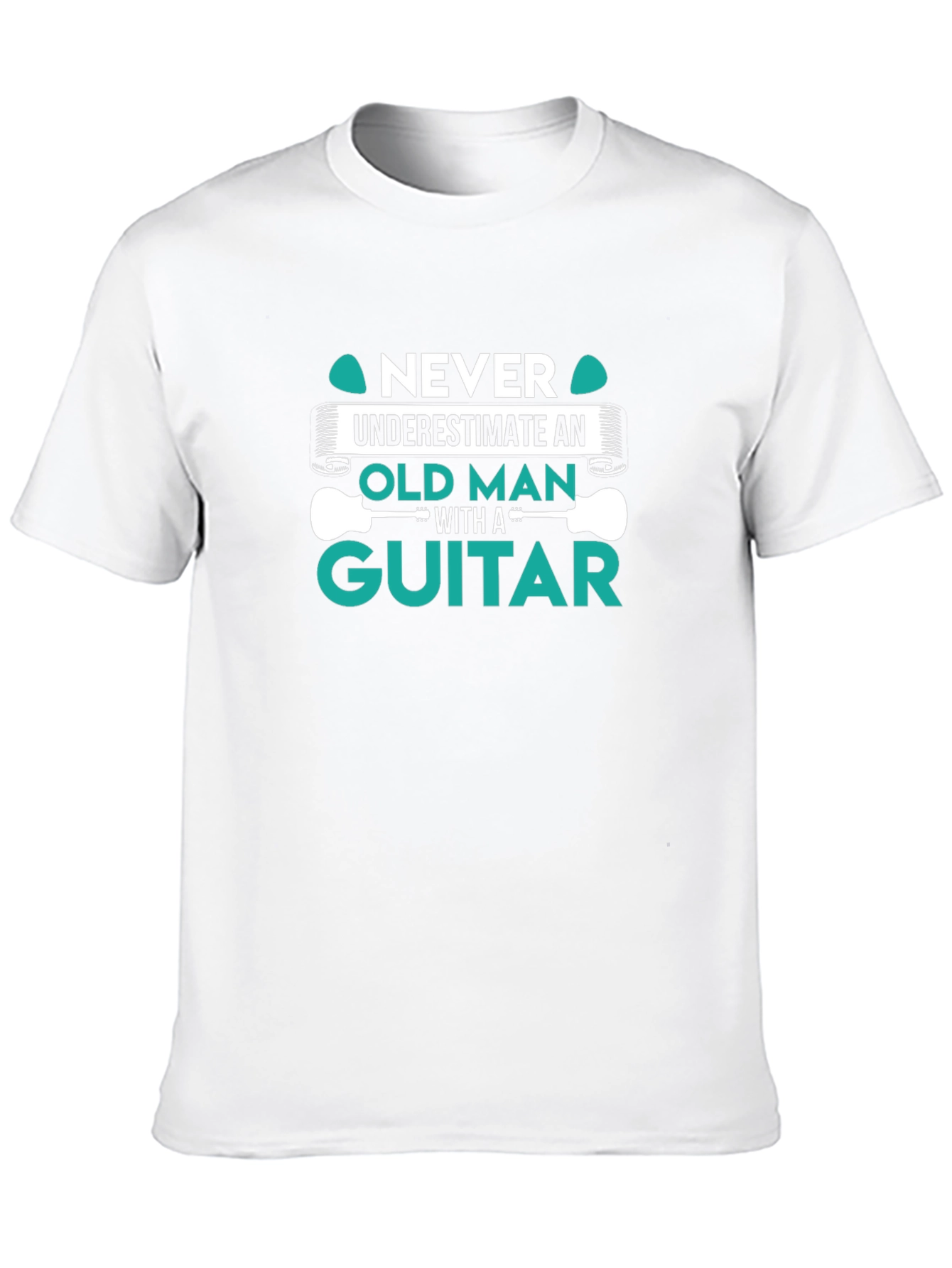 Never Underestimate Old Man Guitar T-Shirt