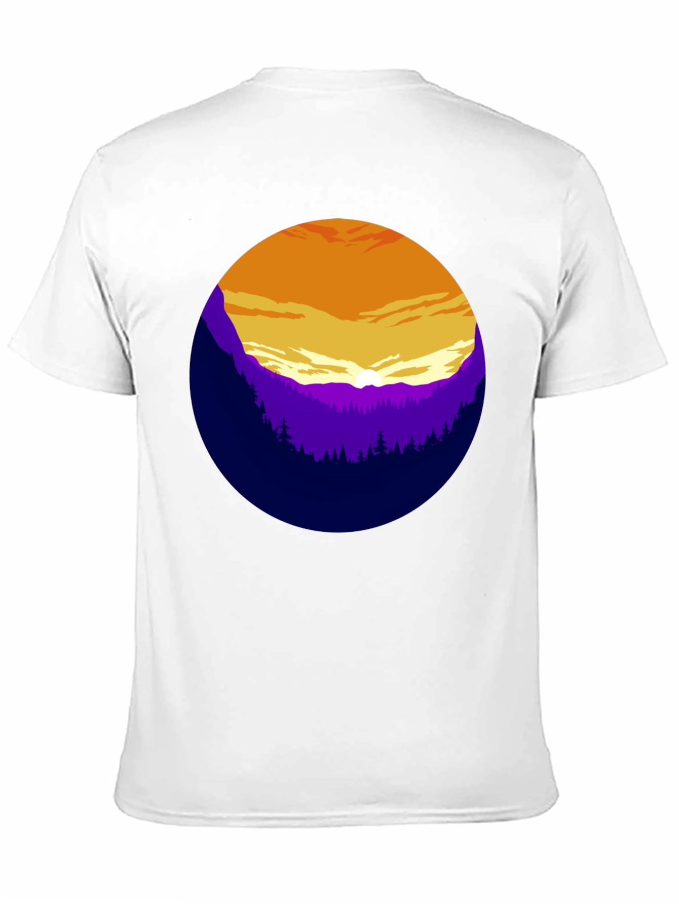 Sunset Mountain Graphic Tee - Stylish Black T-Shirt