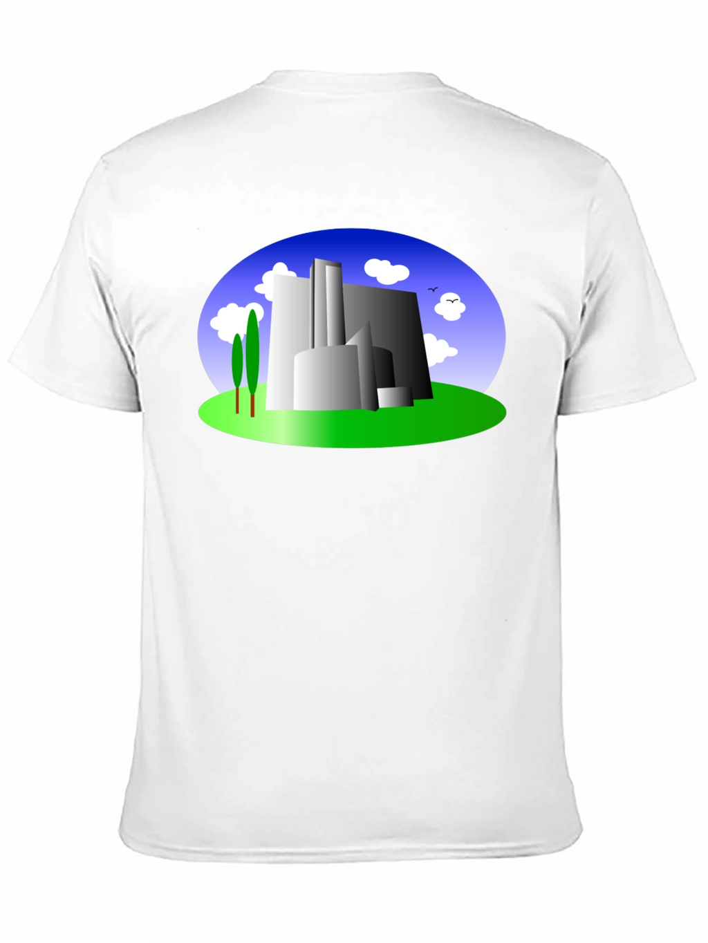 Abstract Building Graphic Tee - Modern Cityscape Shirt