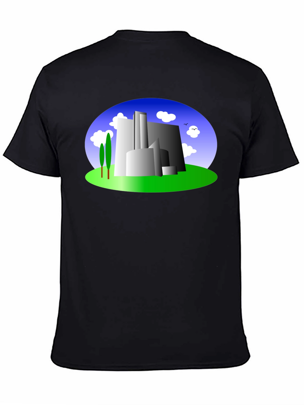 Abstract Building Graphic Tee - Modern Cityscape Shirt