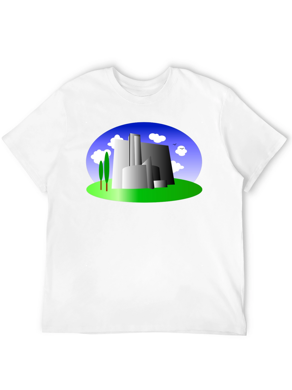 Abstract Building Graphic Tee - Modern Cityscape Shirt