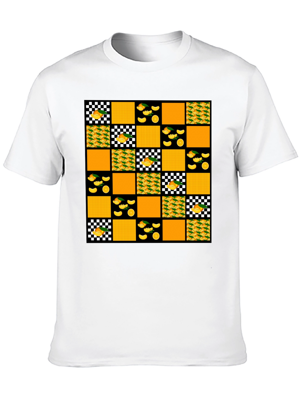 Funky Orange Patchwork Tee