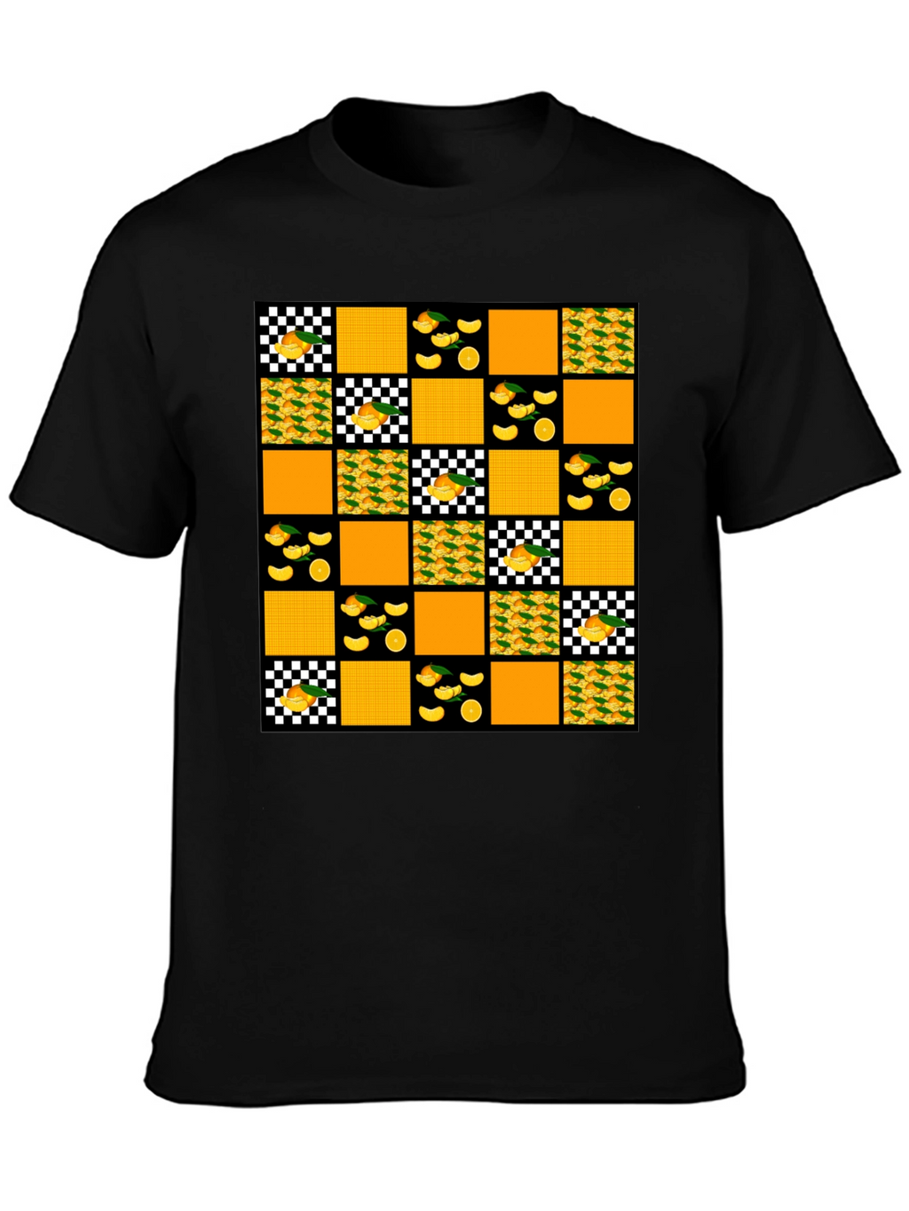 Funky Orange Patchwork Tee